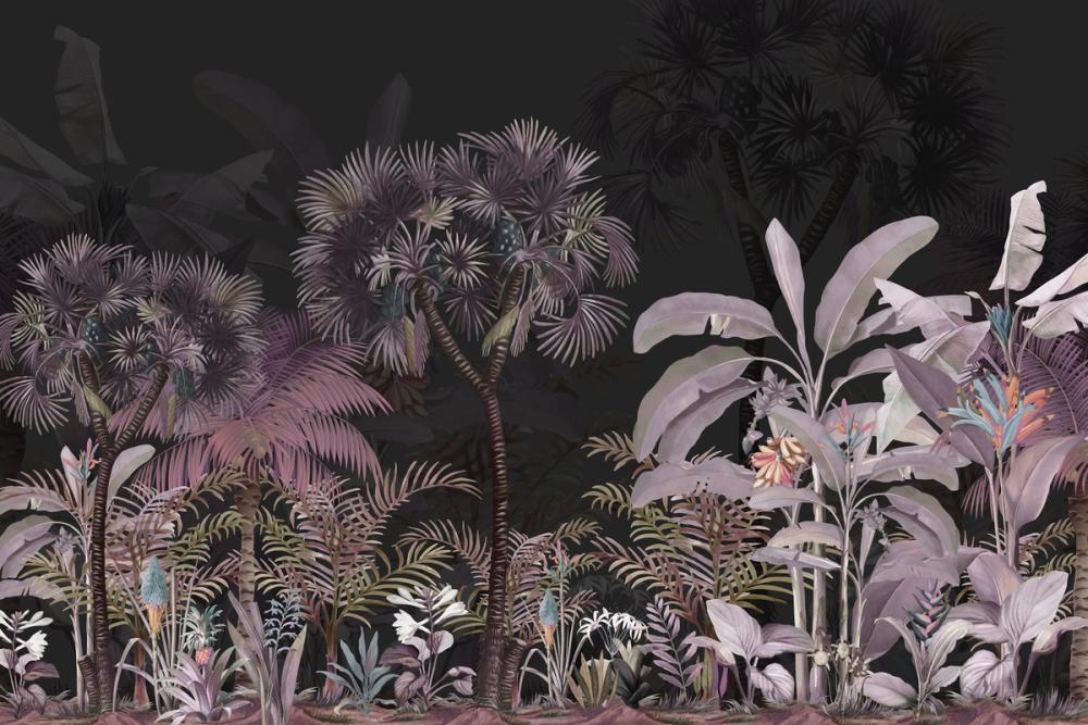 Tropical Forest Strolls Dark Purple