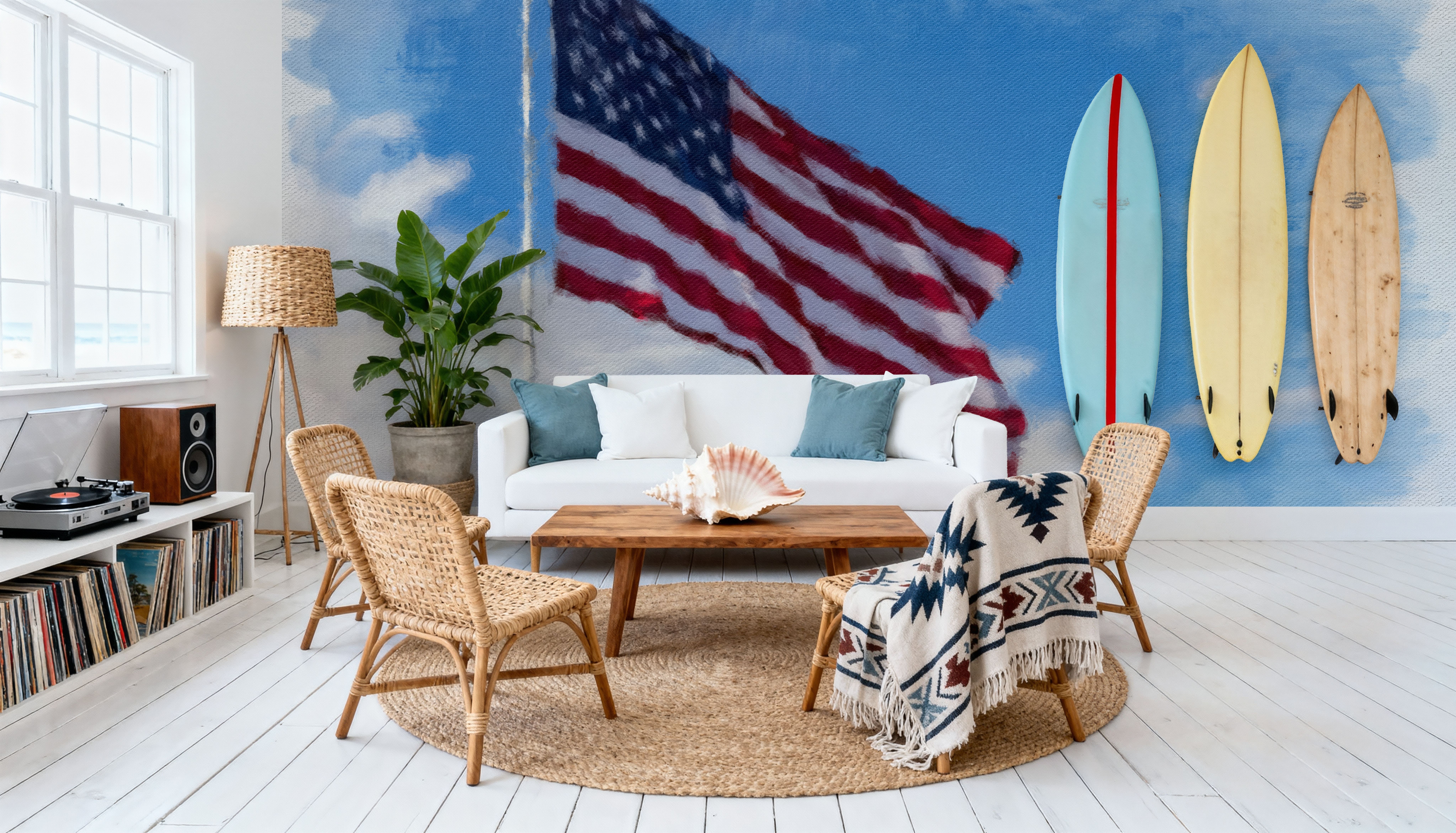 Stars and Stripes on Canvas