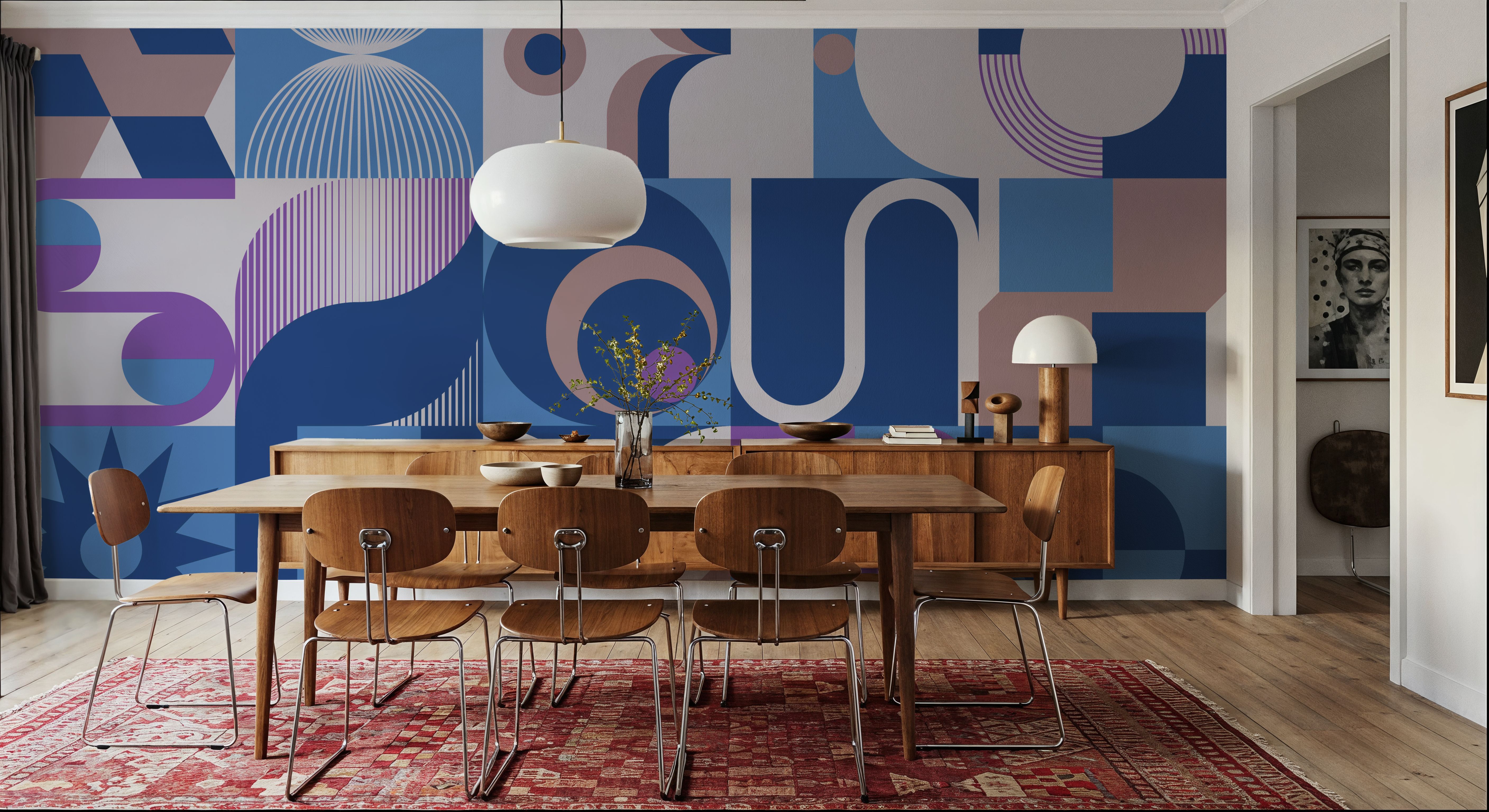 Bauhaus Geometric, Blue