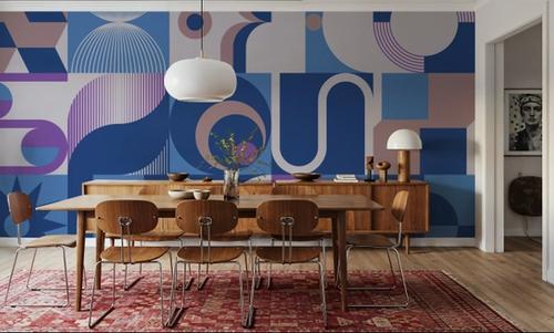 Bauhaus Geometric, Blue