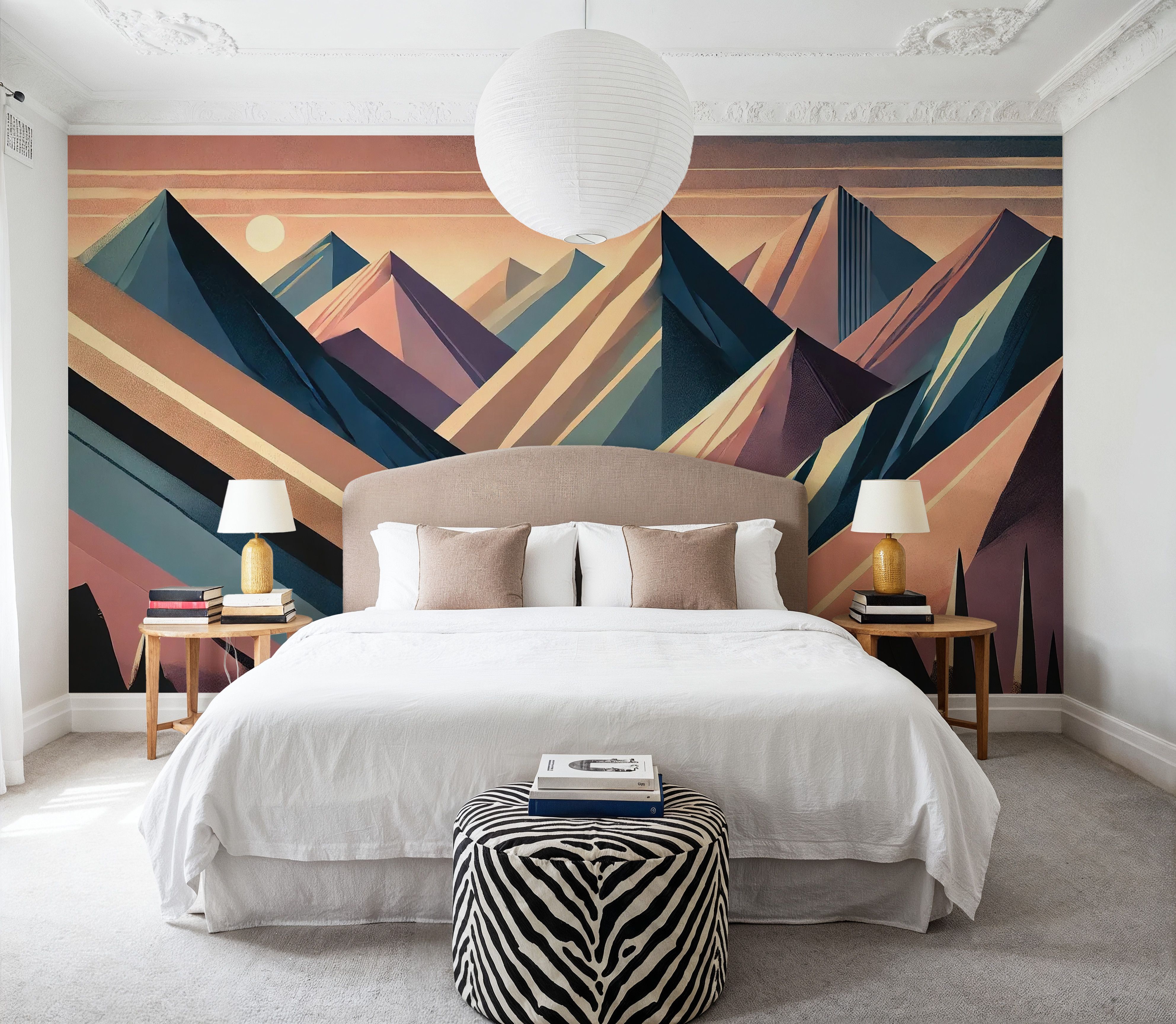 Serenity Mountain Vista in Art Deco