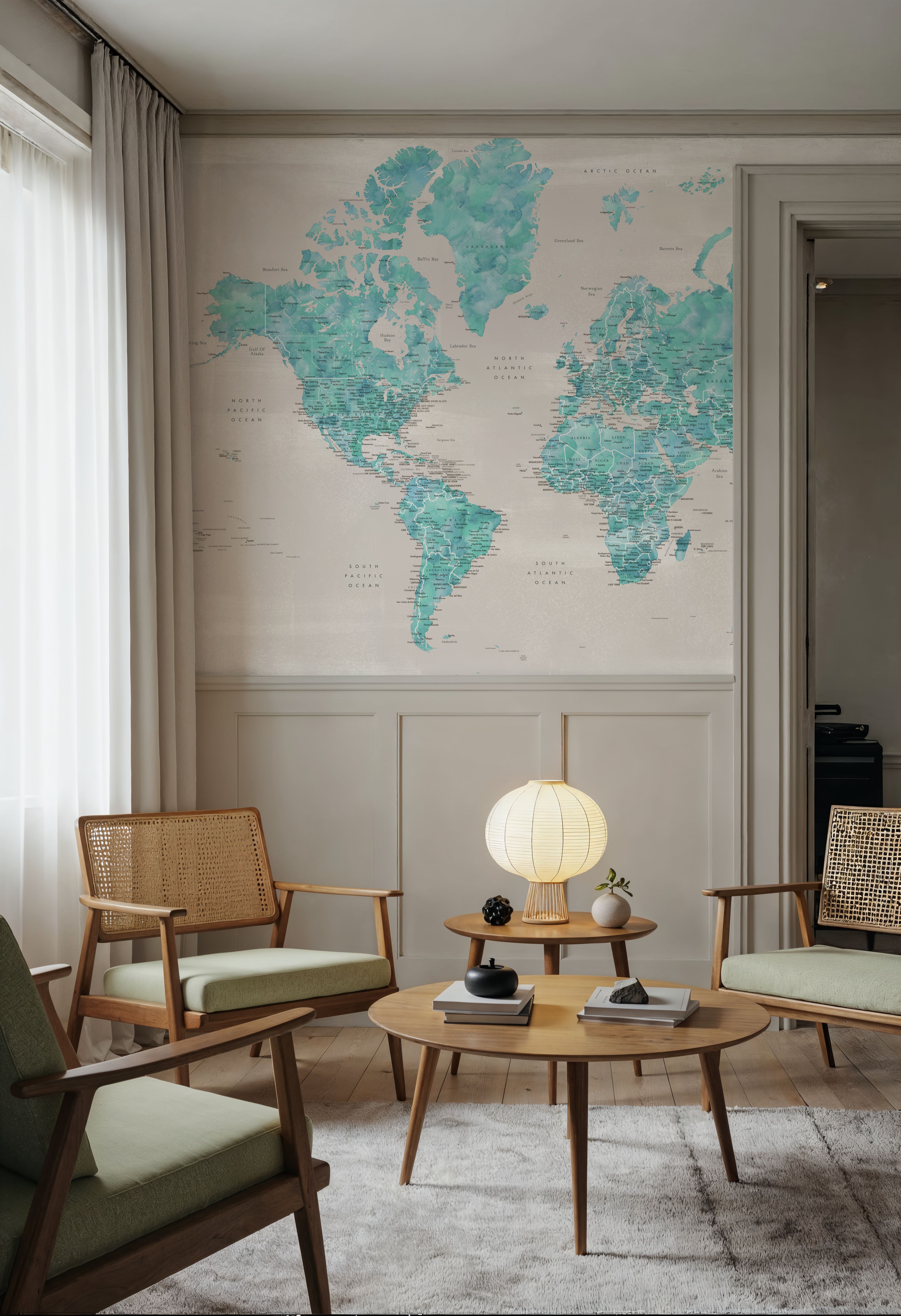 World Map Cities - Harriet