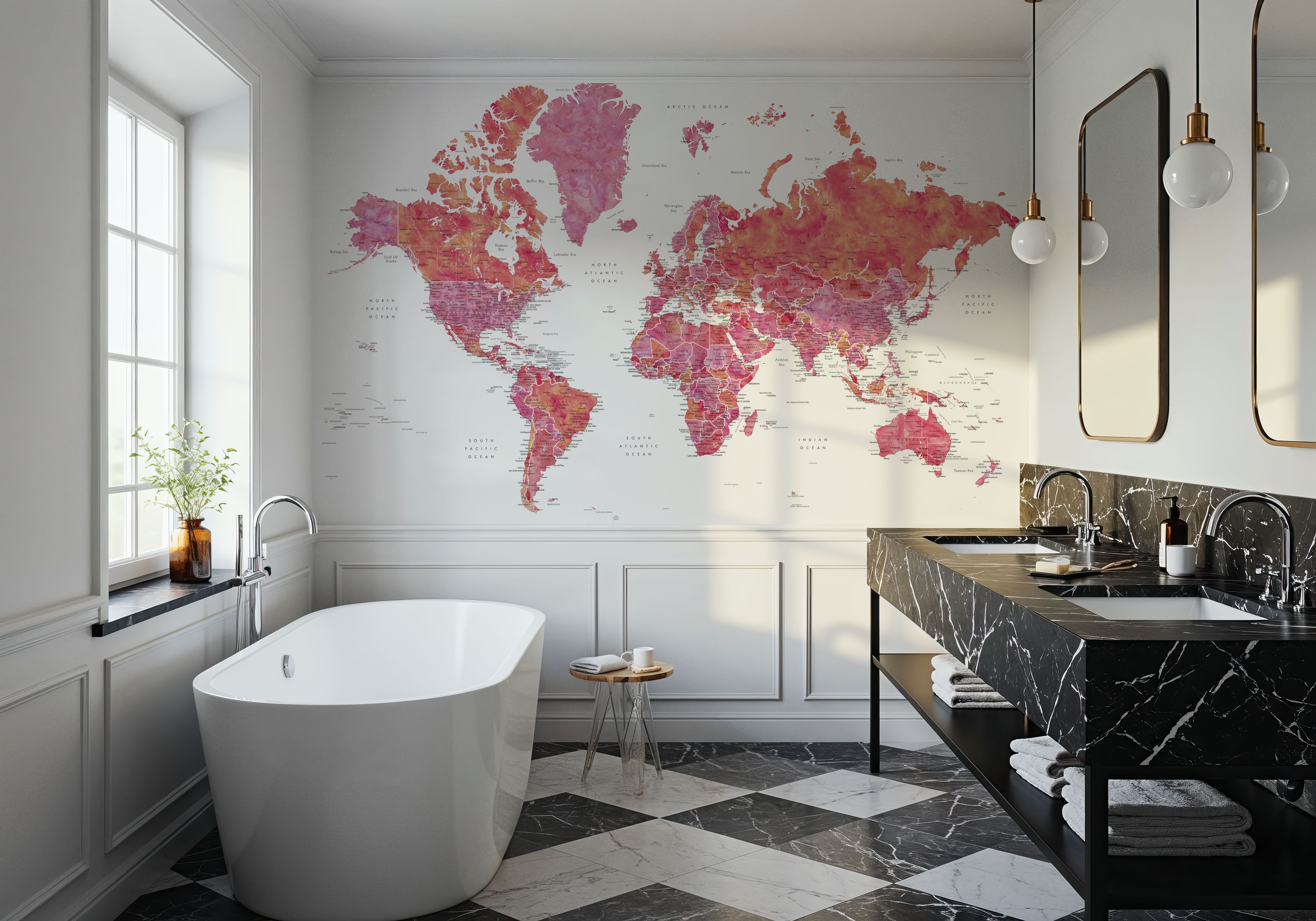 World Map Cities - Tatiana