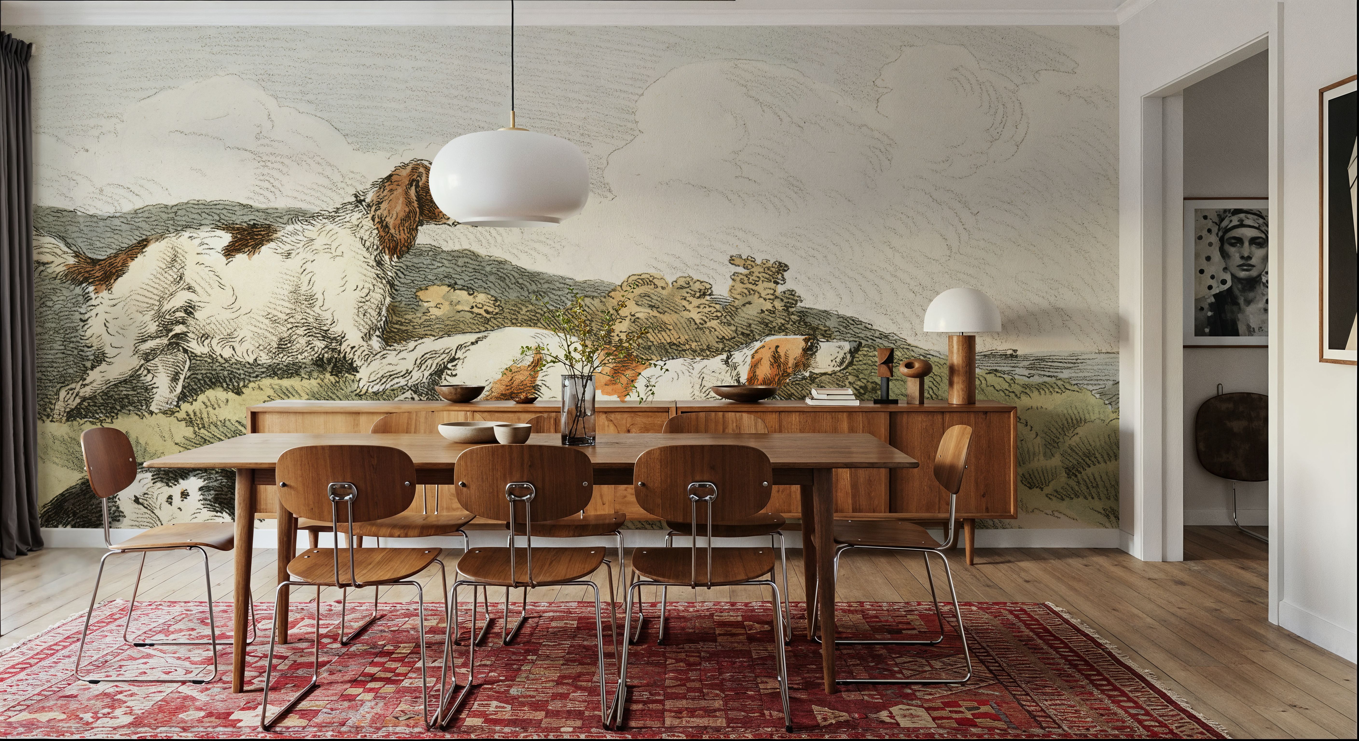 Illustration of Running Hounds