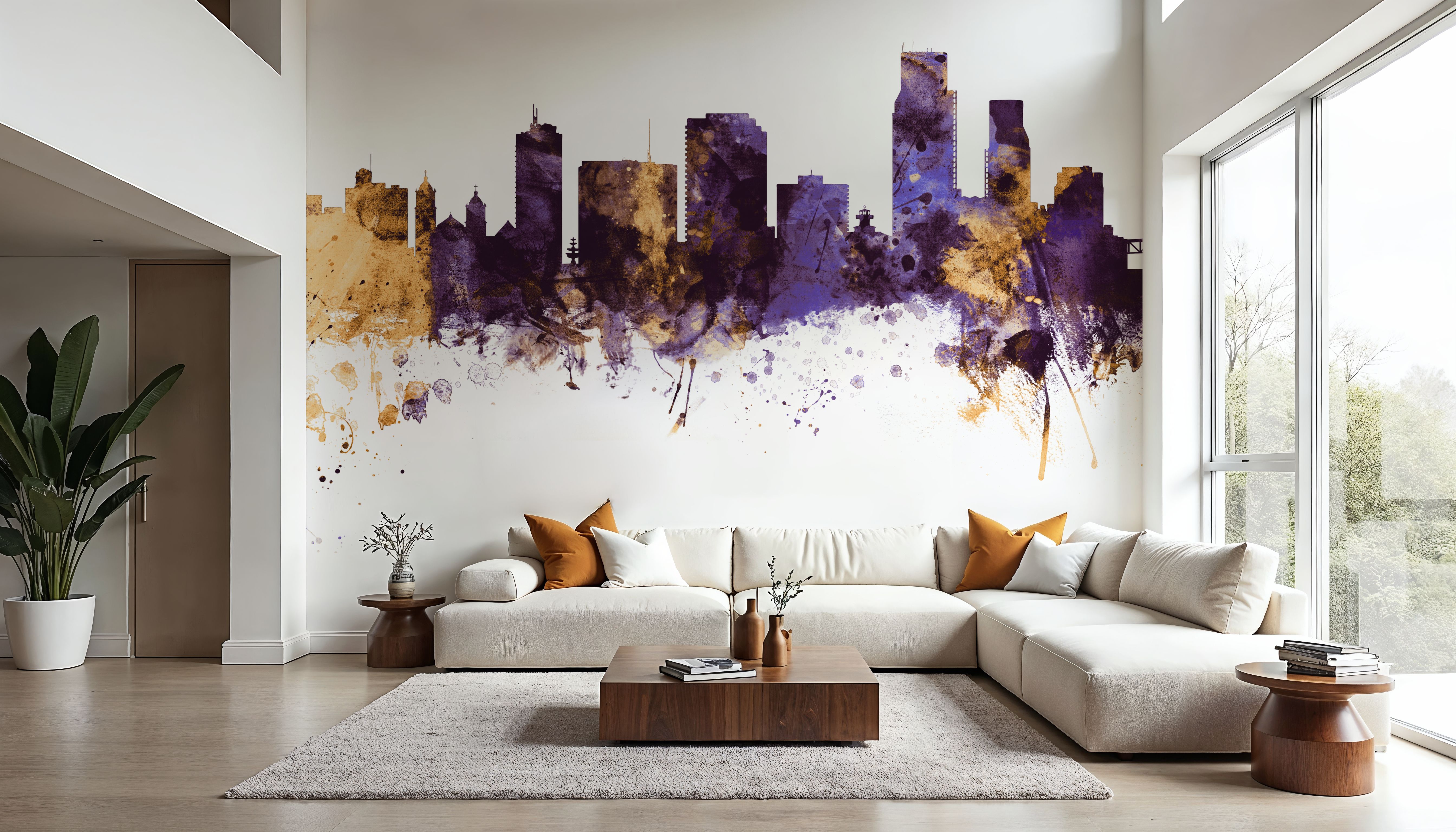 Corpus Christi Texas Skyline Purple & Gold