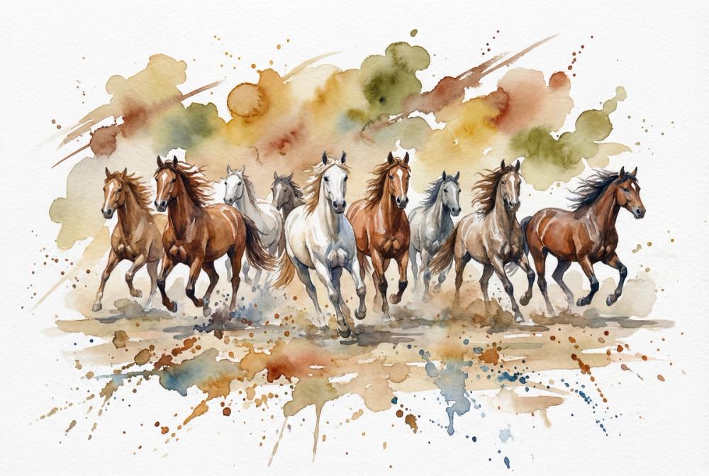 Wild Horses - Watercolor Spirit Animals Series