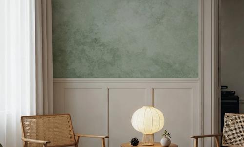 Subtle Plaster Wall, Light Green