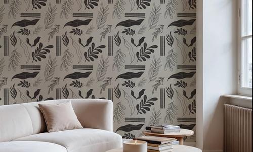 Autumn Leaves Dark Gray