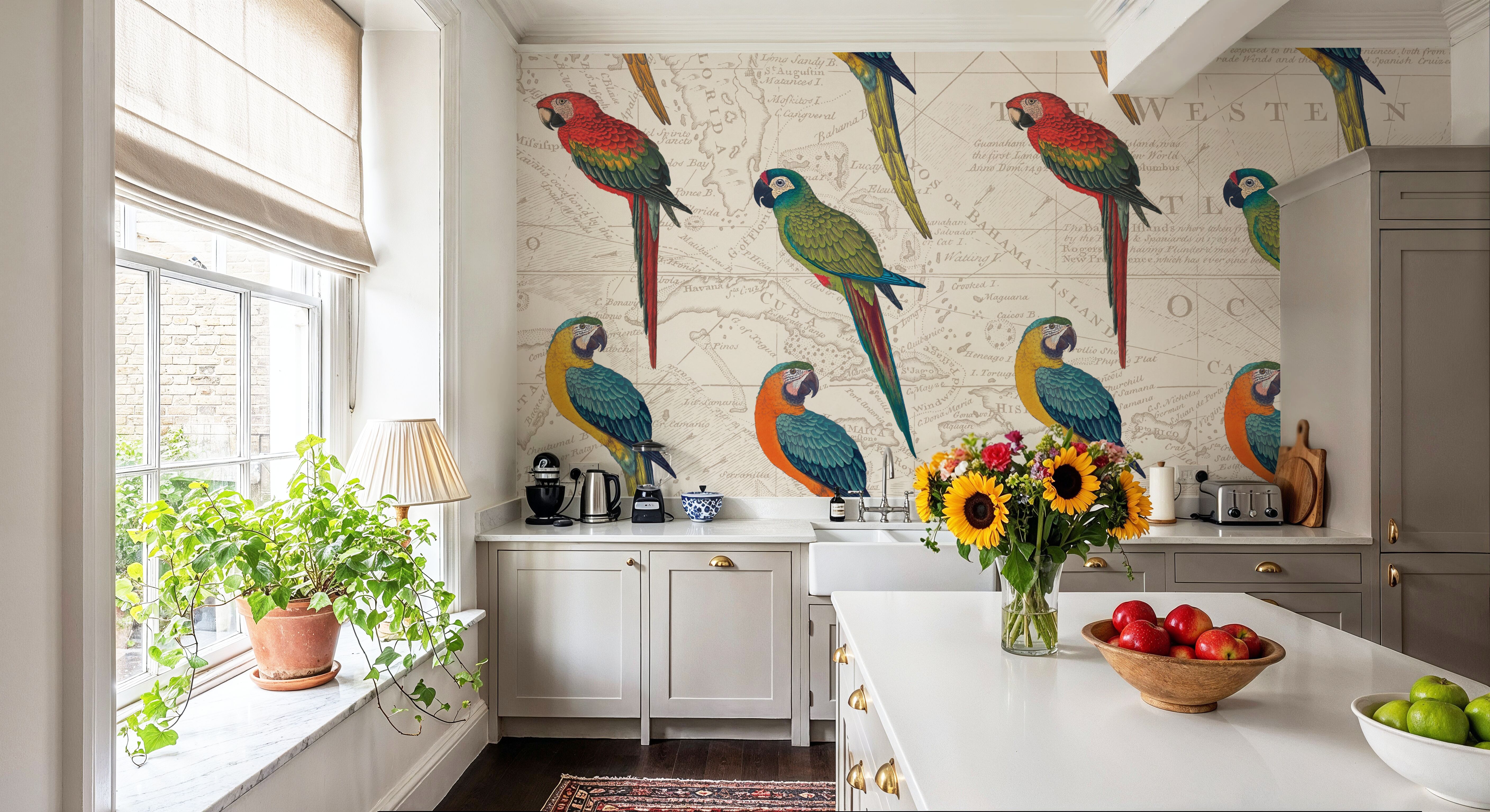 Parrot Paradise II, Wallpaper