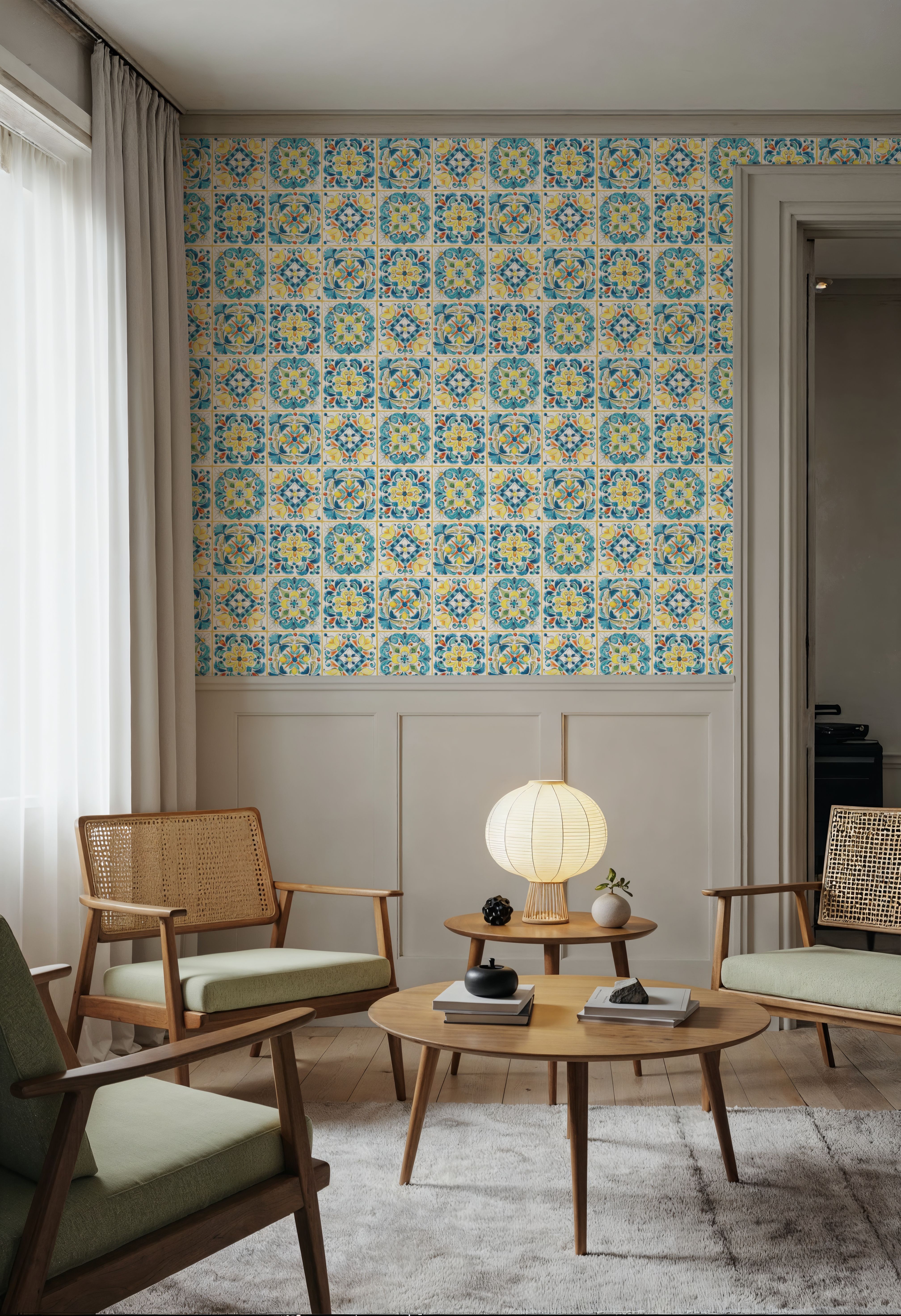 Maritime Tiles Yellow and Blue