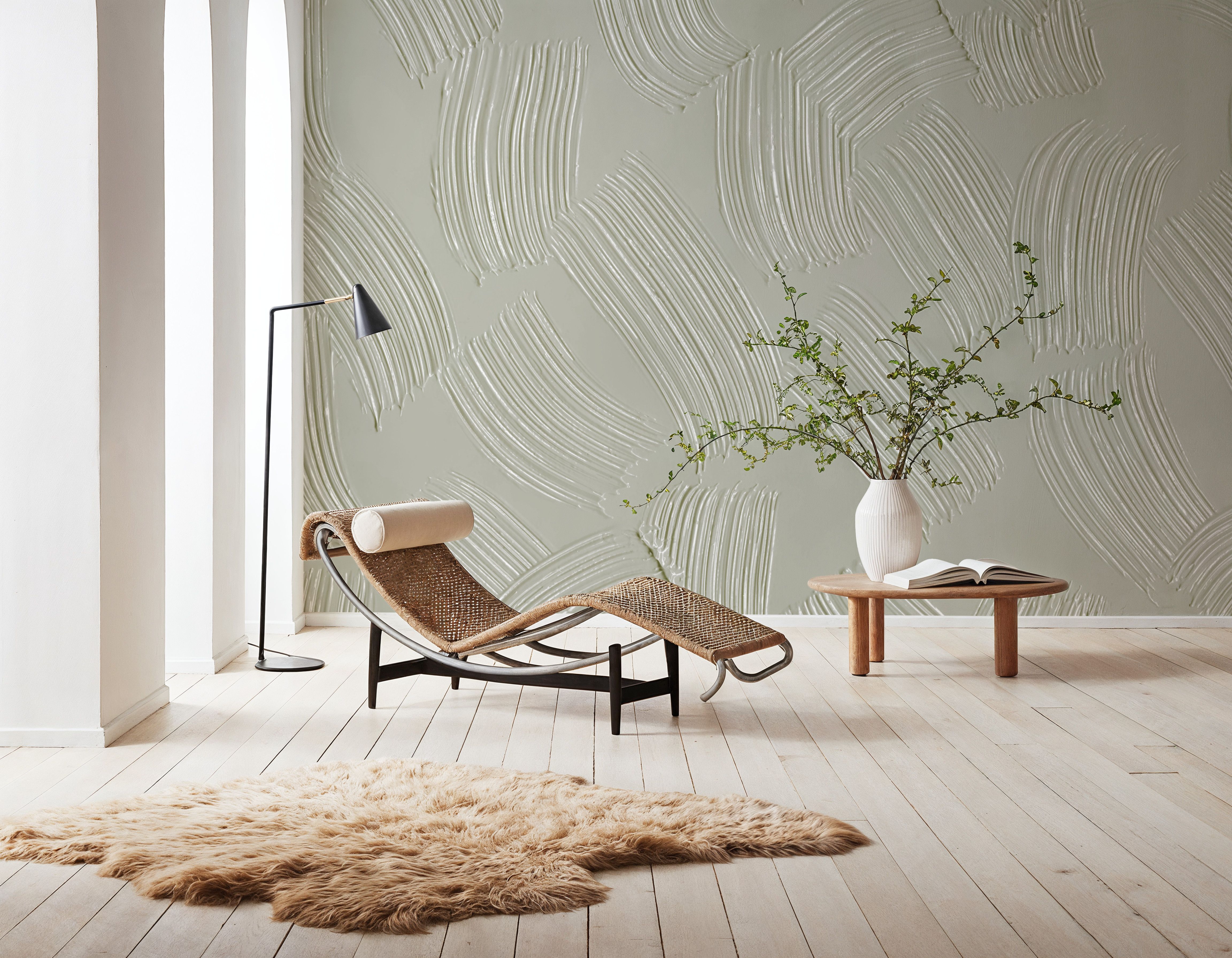 Stylized Brush Strokes, Beige