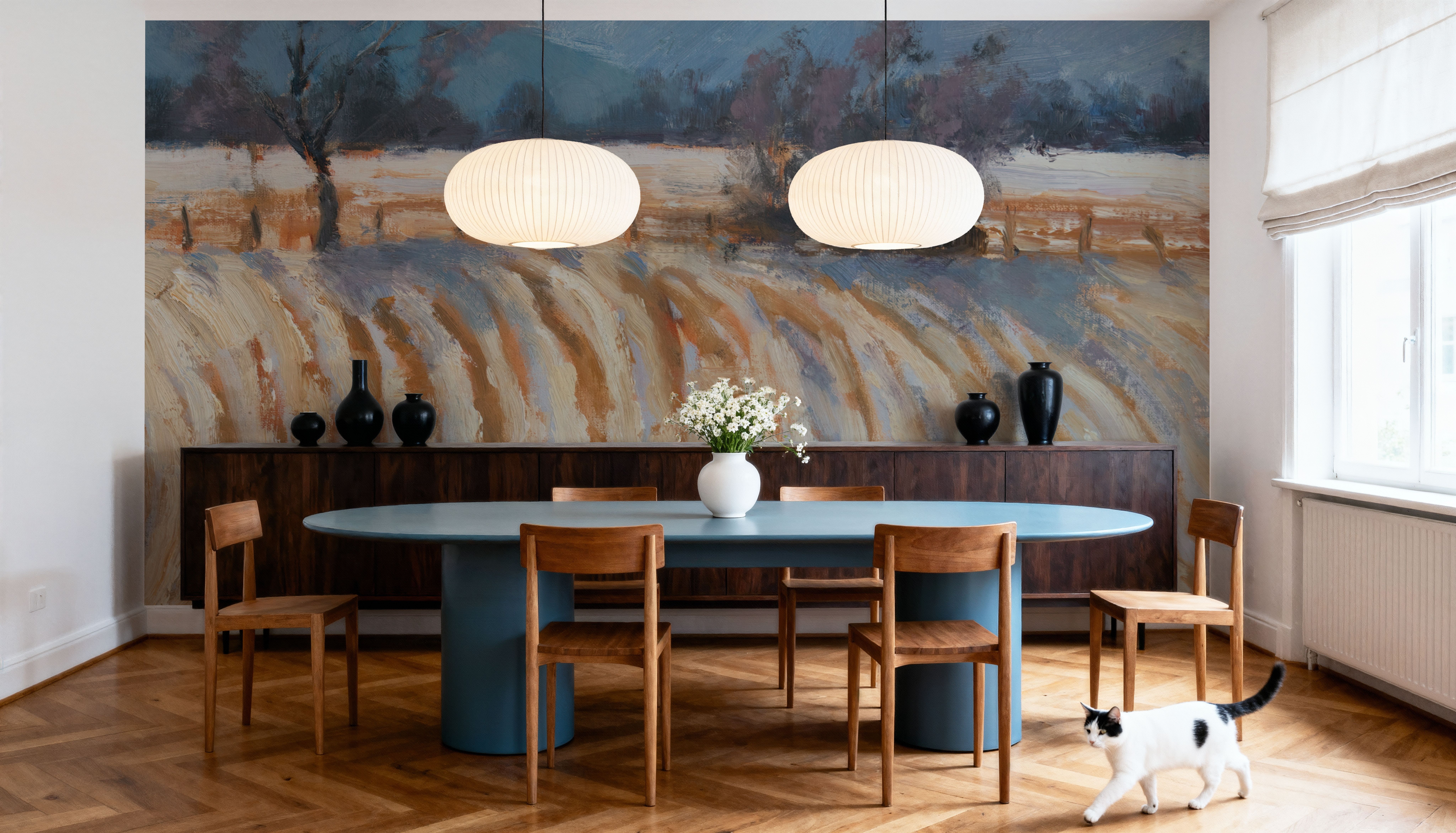 Valley Snowfall, Wallpaper