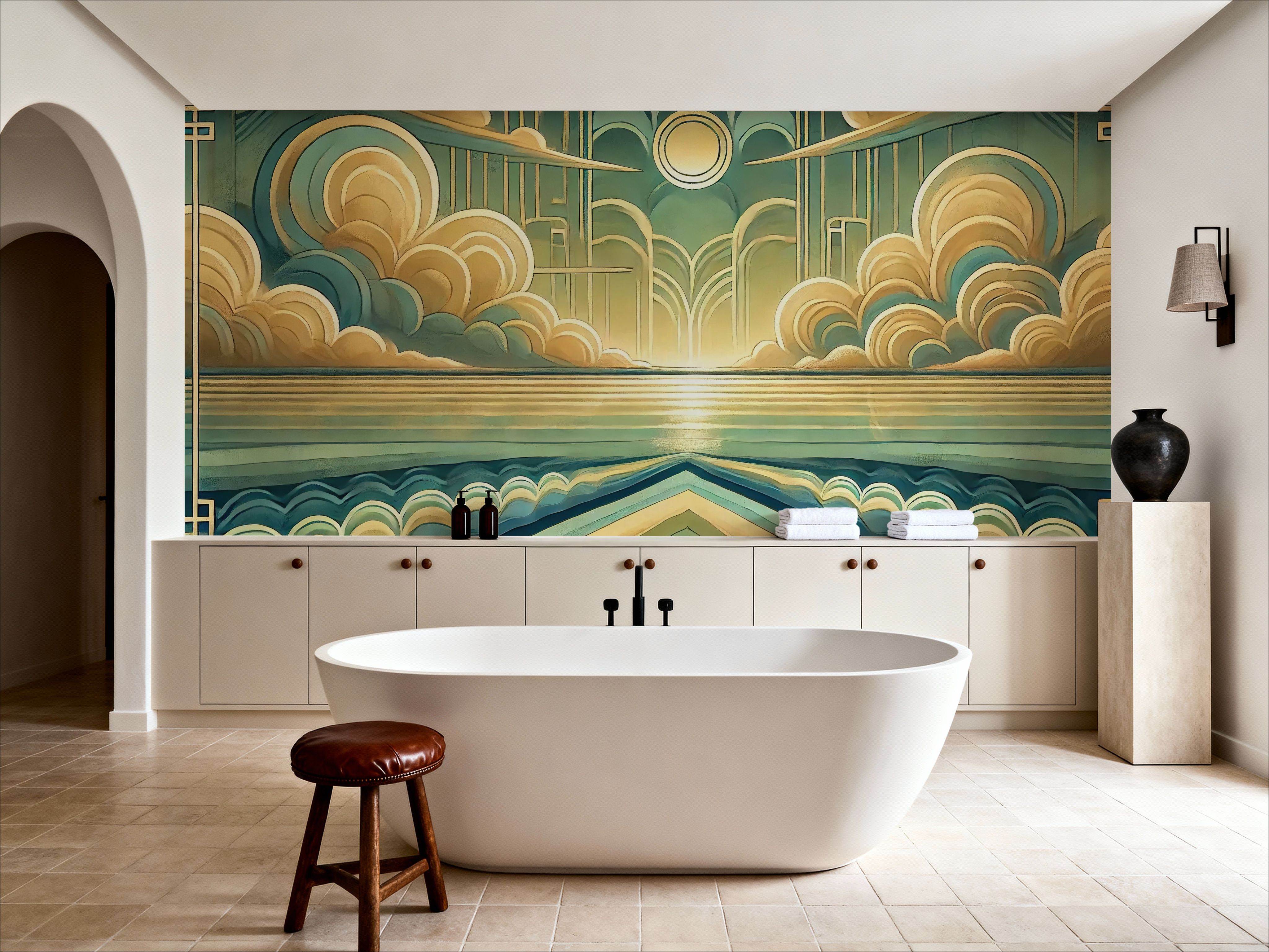 Elegant Sunburst in Art Deco