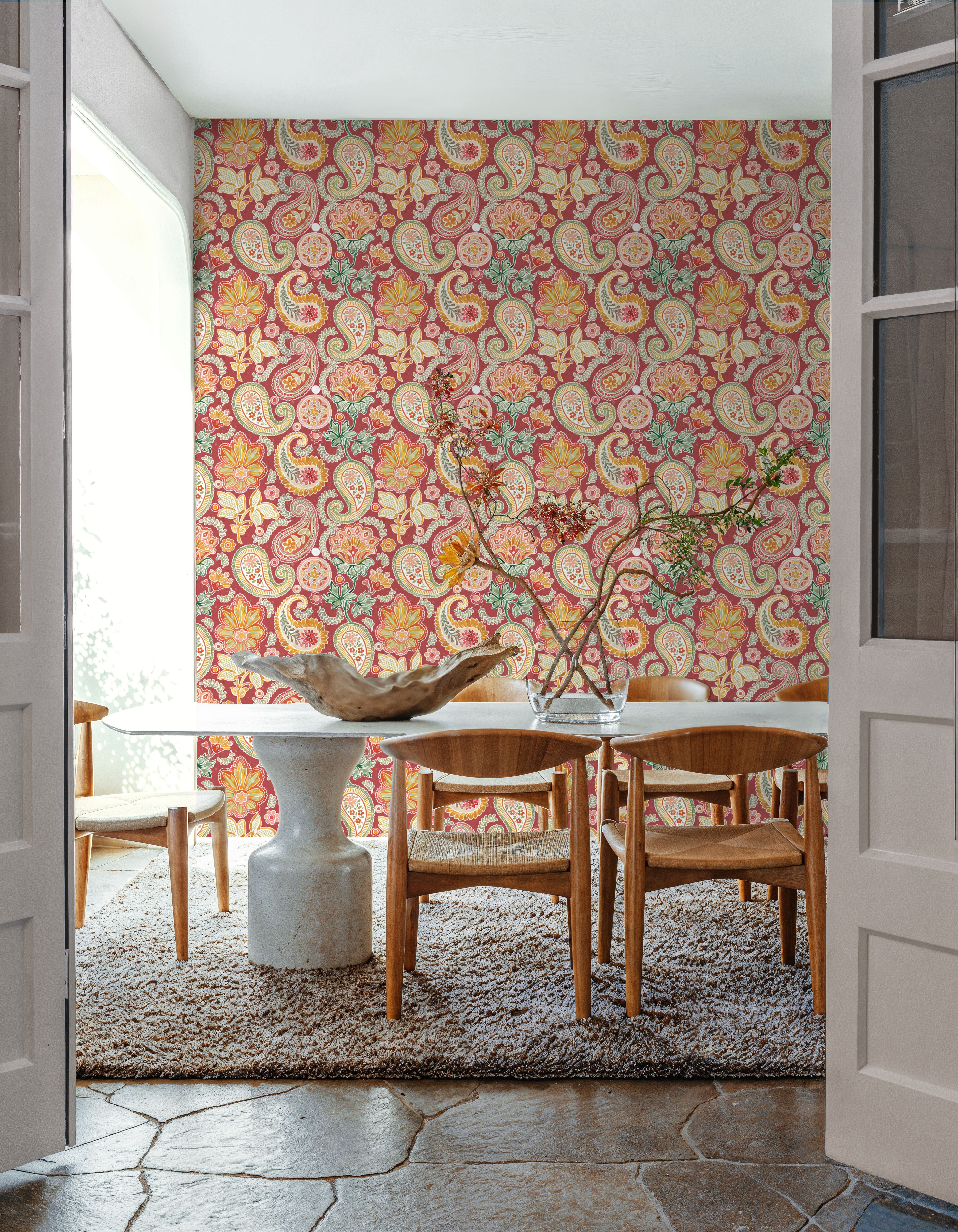 Harvest Paisley Mini Red