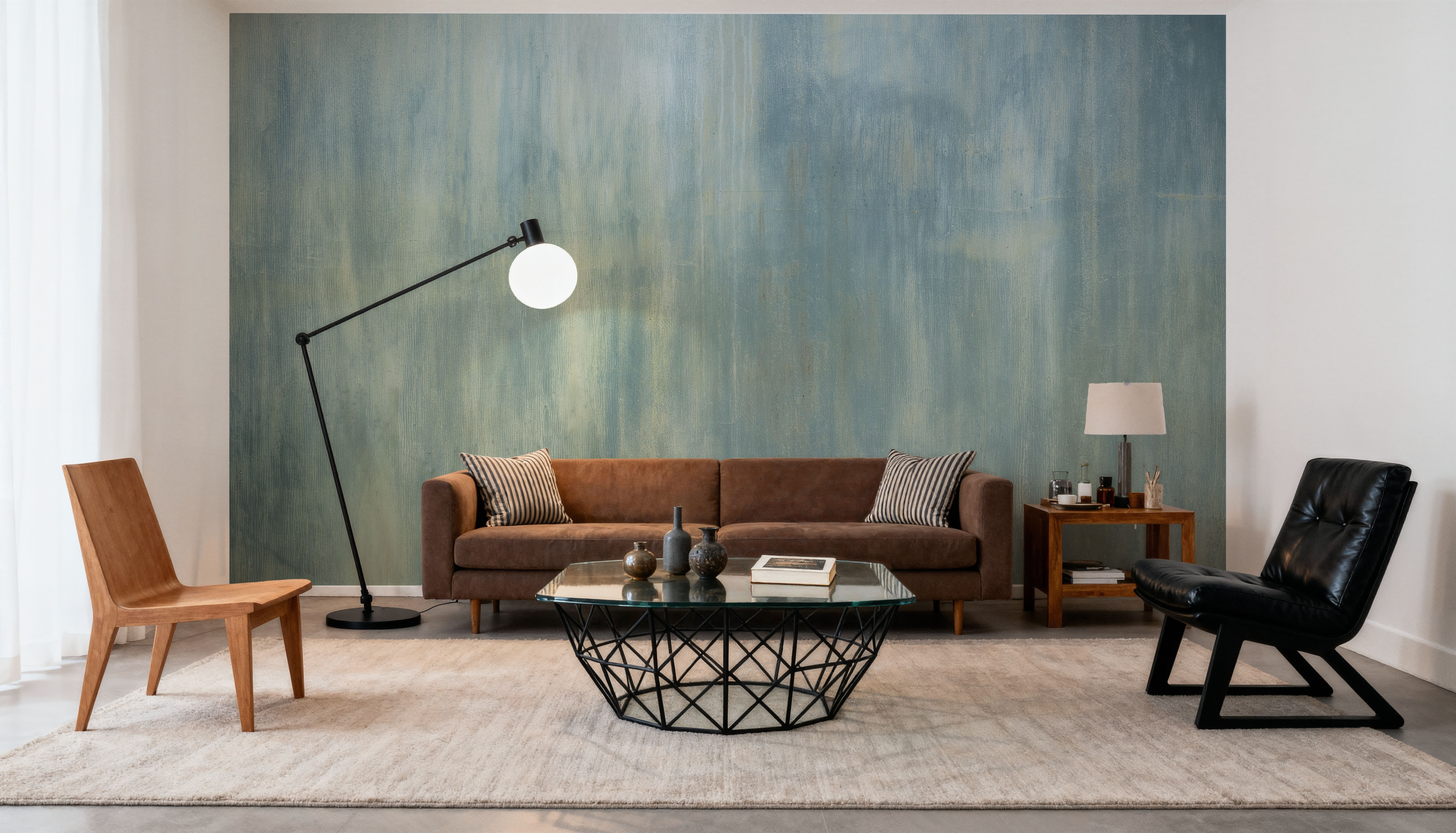 Concrete Surface, Teal, Papier peint