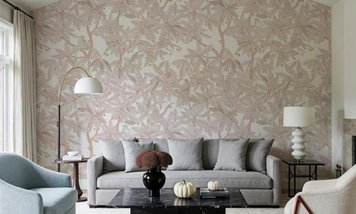 Cherry Tree Birds, Blush Pink