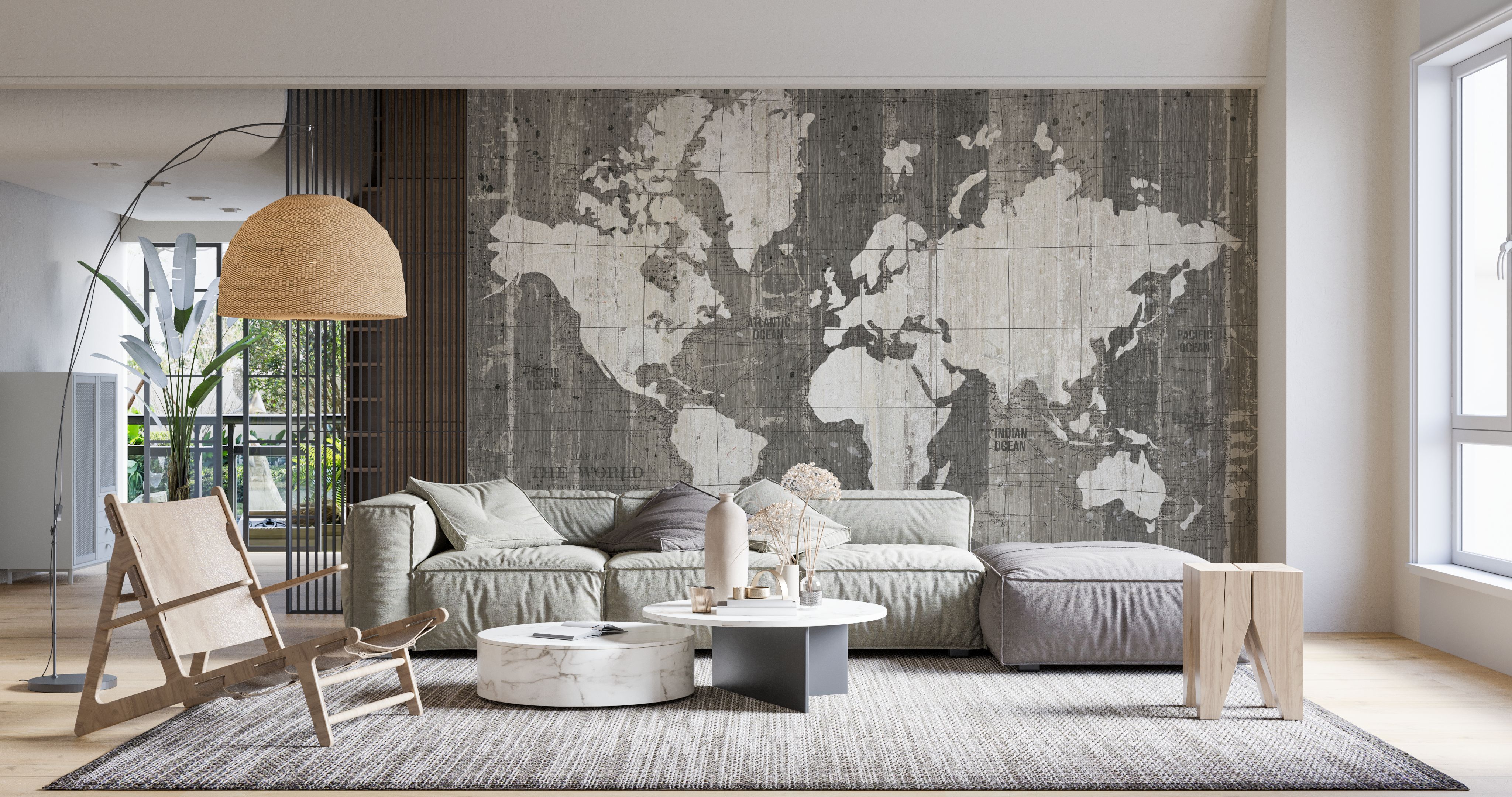 Old Planisphere Wall Mural - 6' 9 x 4' 5 (81 x 53) - 2 Panels