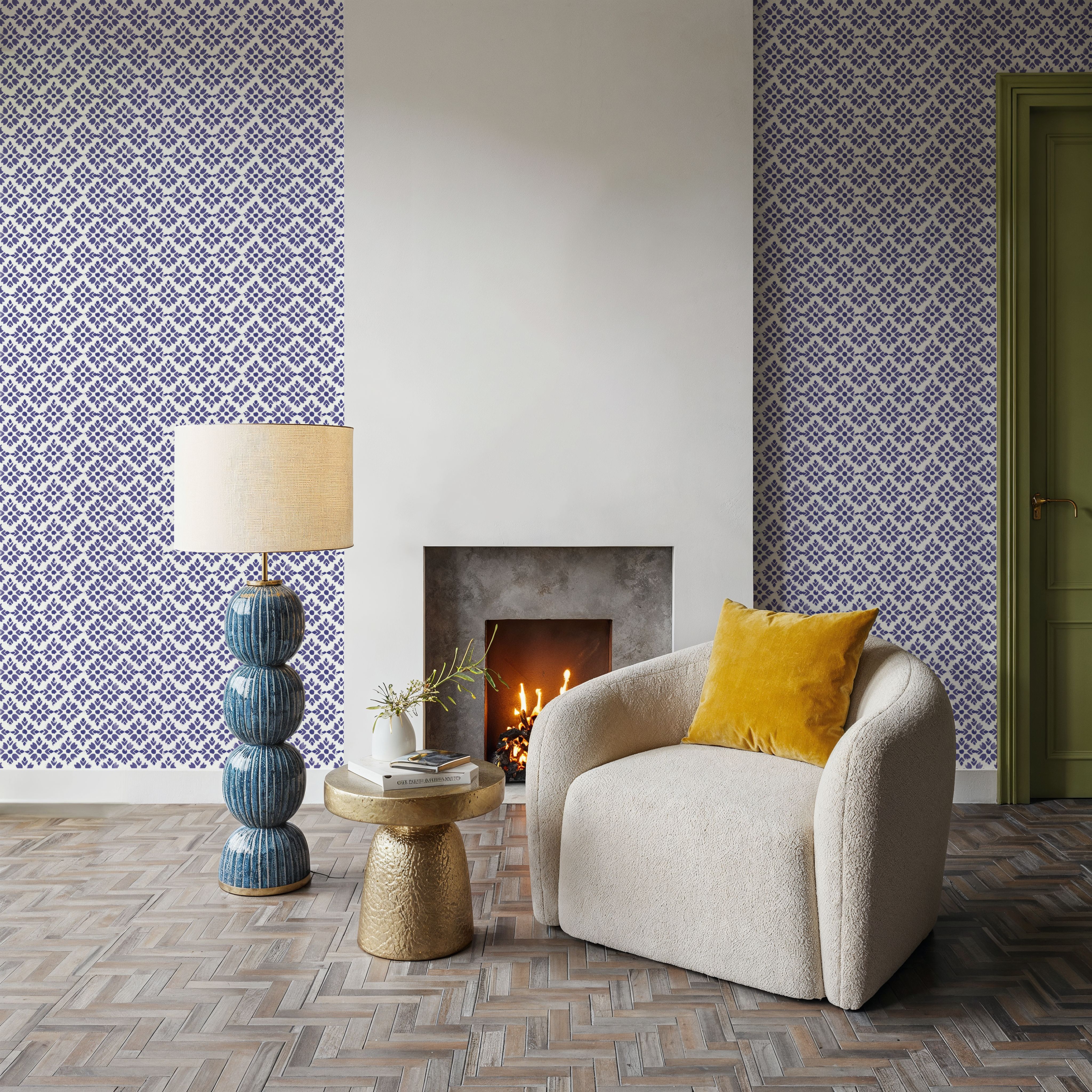 Botanical Stamps White