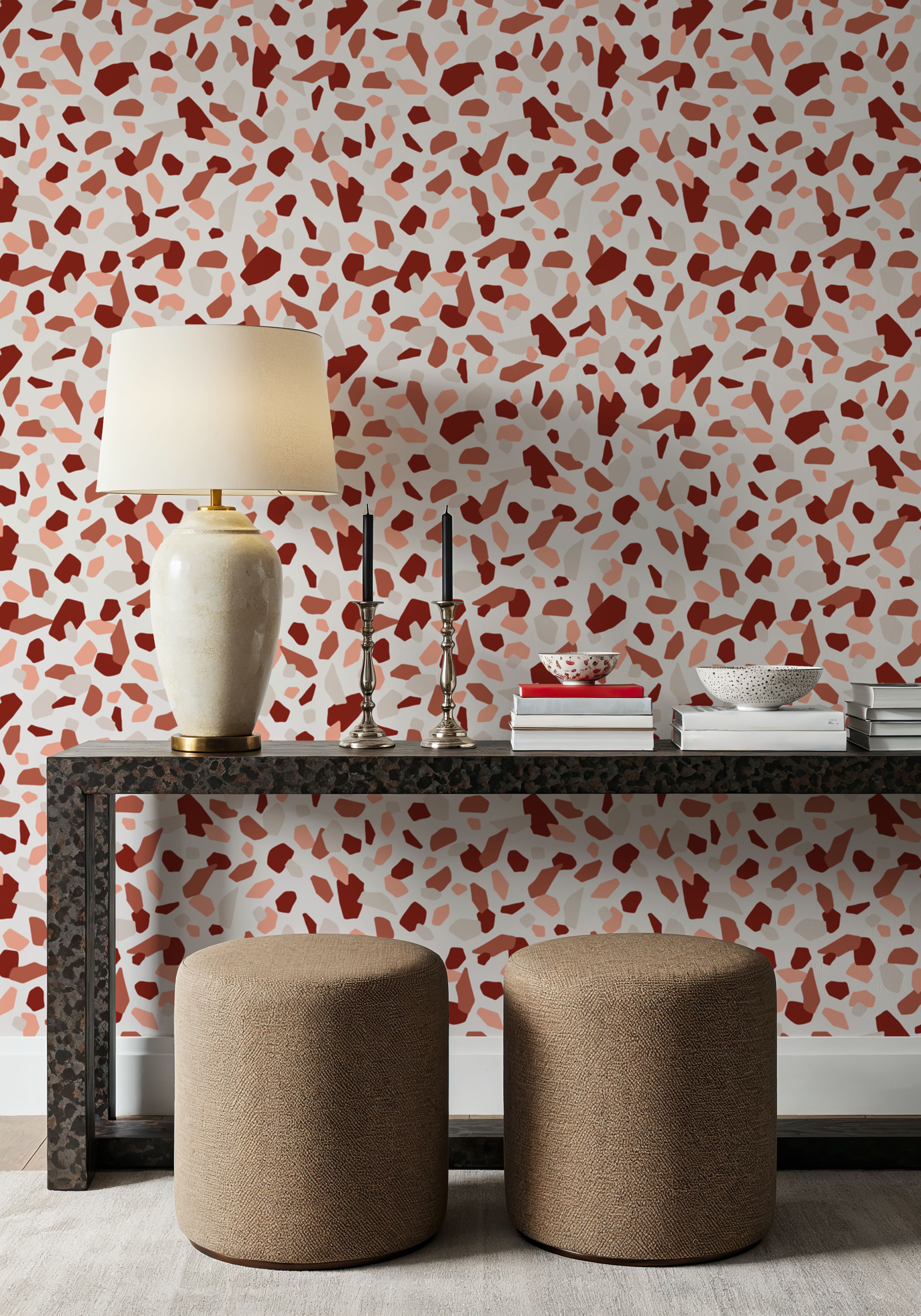 Terrazzo, Pink and Brick