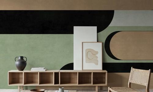 Modern Elements, Beige & Green