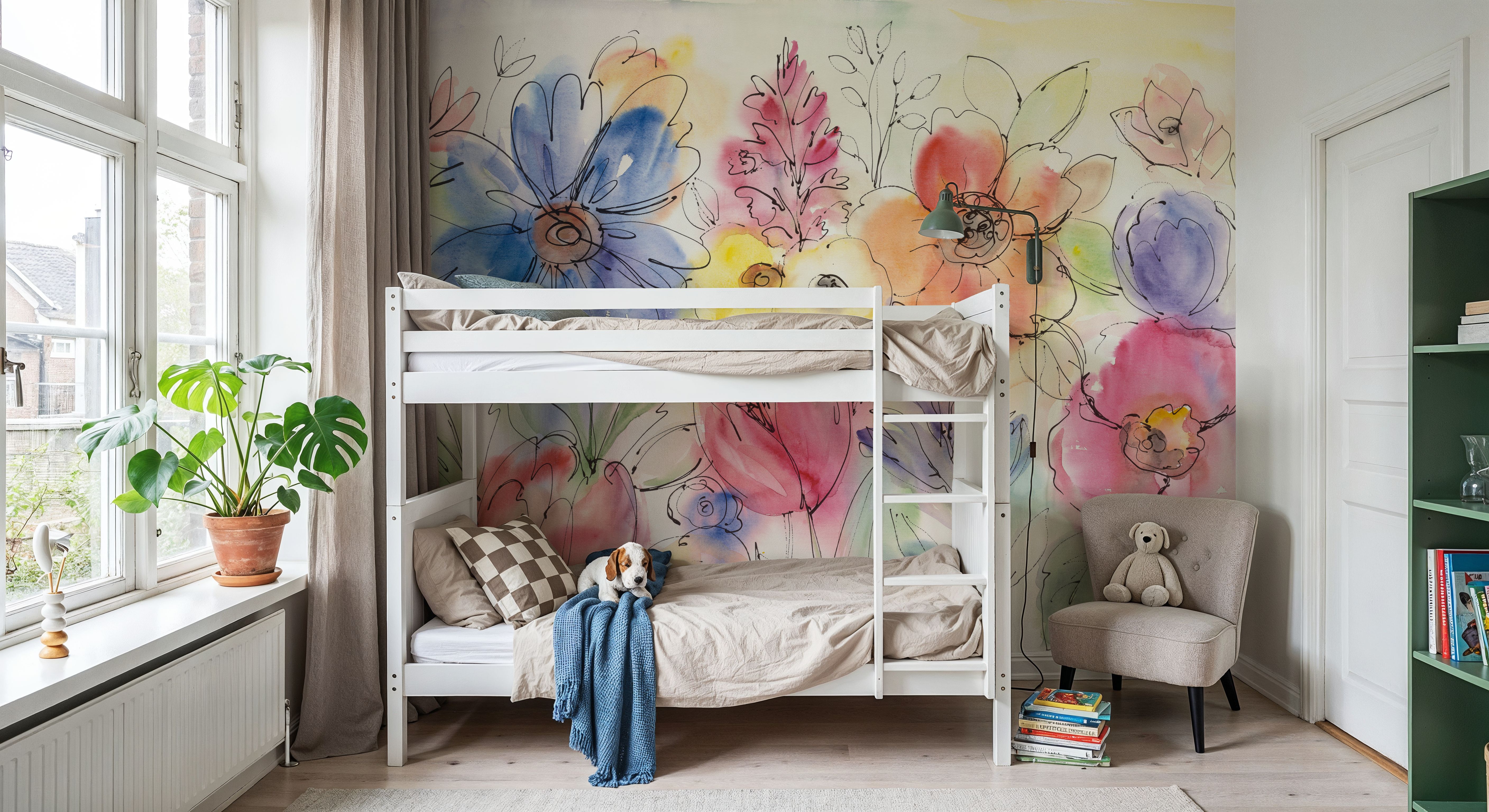 Bright Aquarelle Flowers