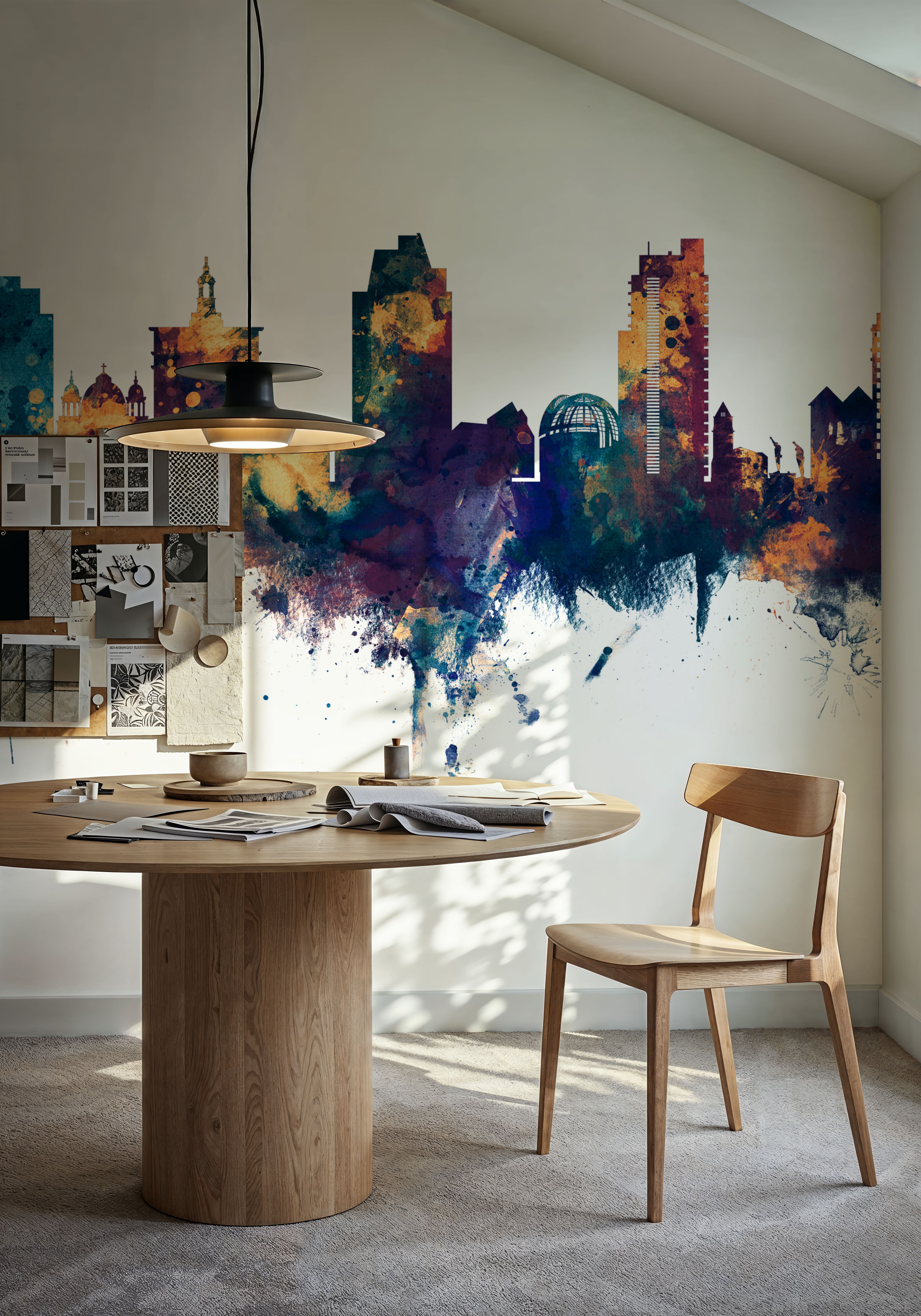 San Jose California Skyline Blue & Bronze