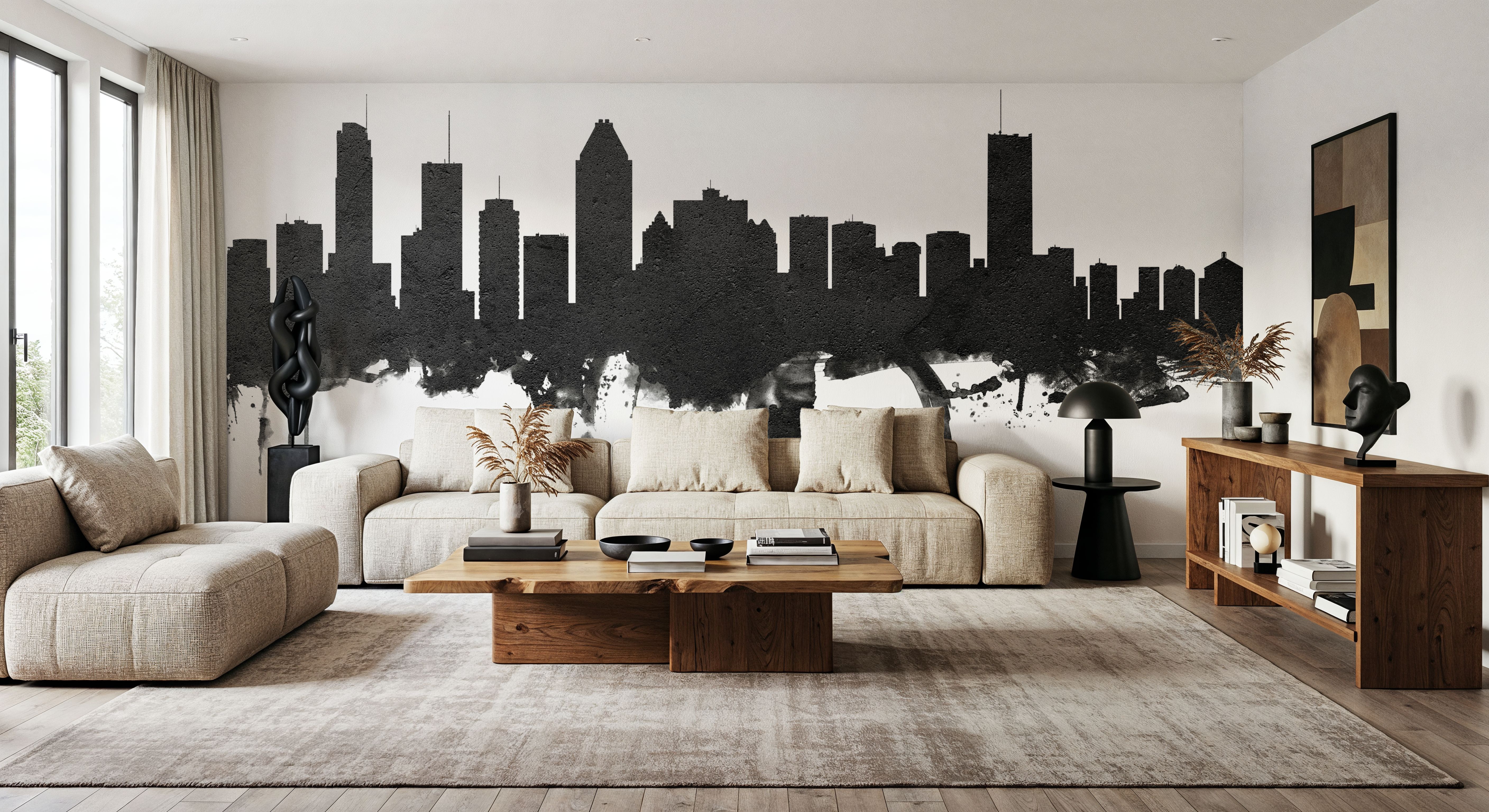 Montreal Canada Skyline Black & White