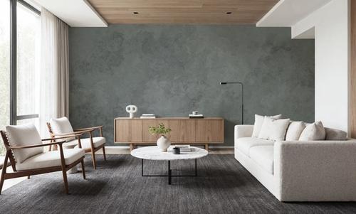 Subtle Plaster Wall, Dark Green