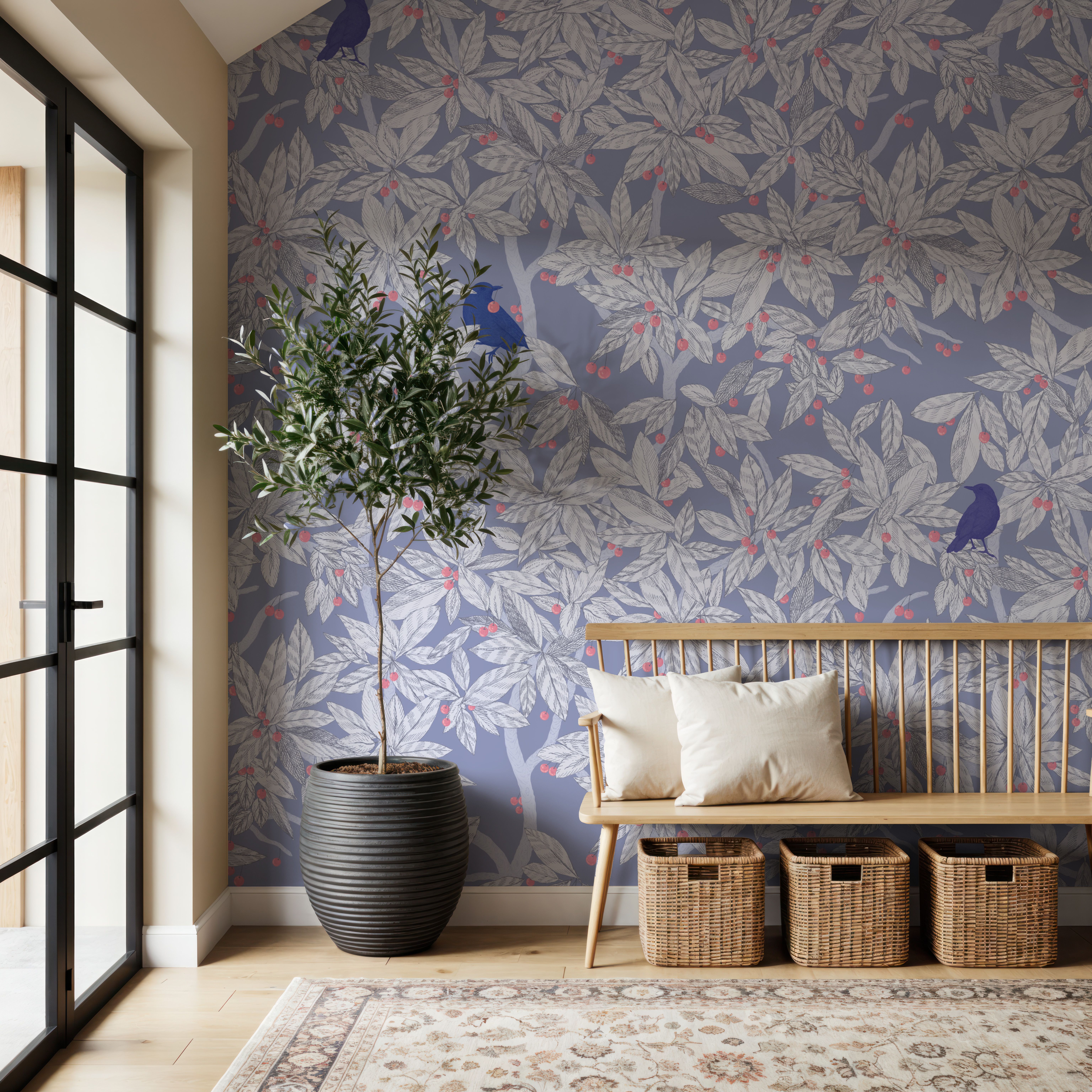 Cherry Tree Birds, Periwinkle