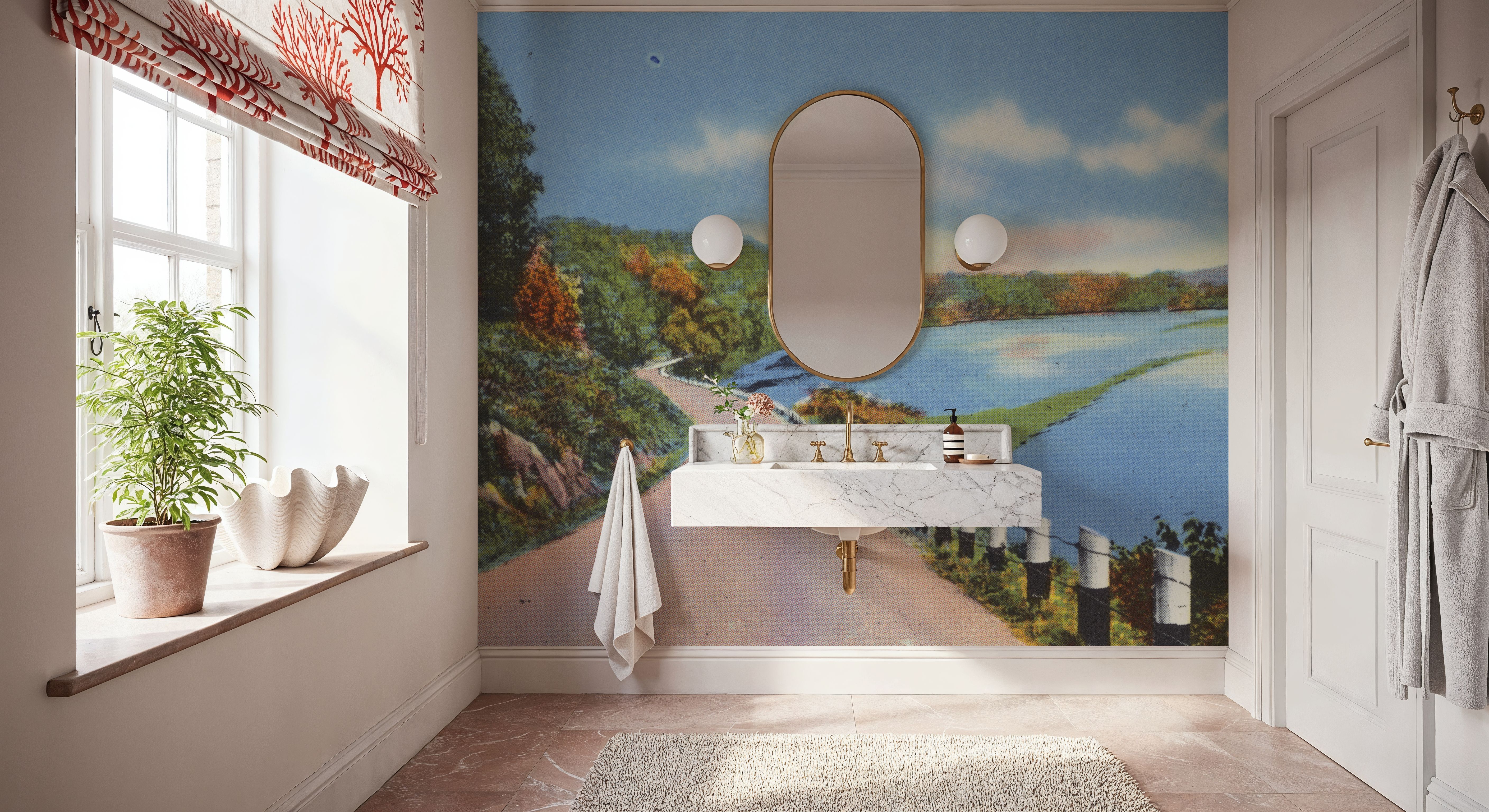 Fall Colors - Screenprint Postcard, Papier peint