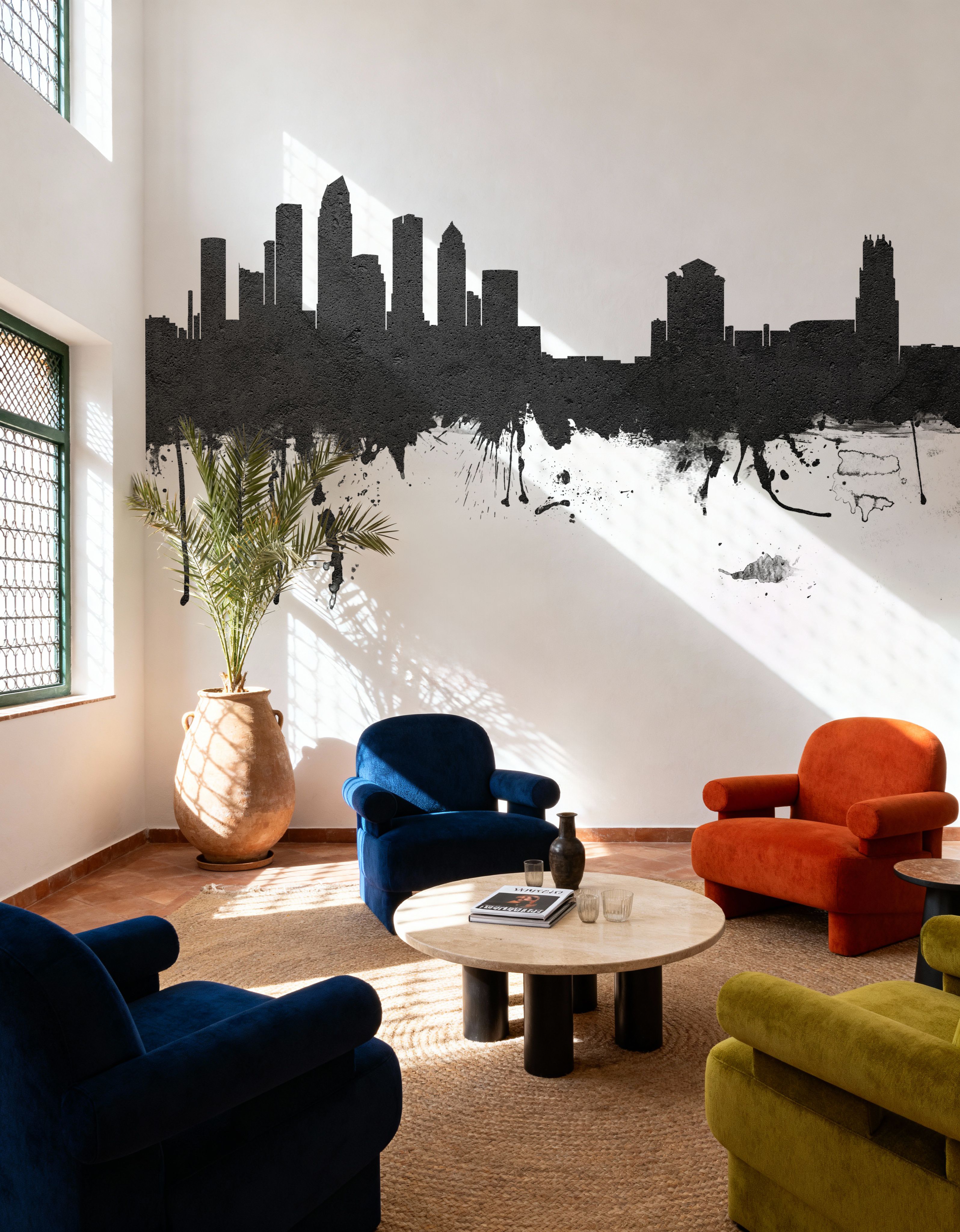 Tampa Florida Skyline Black & White