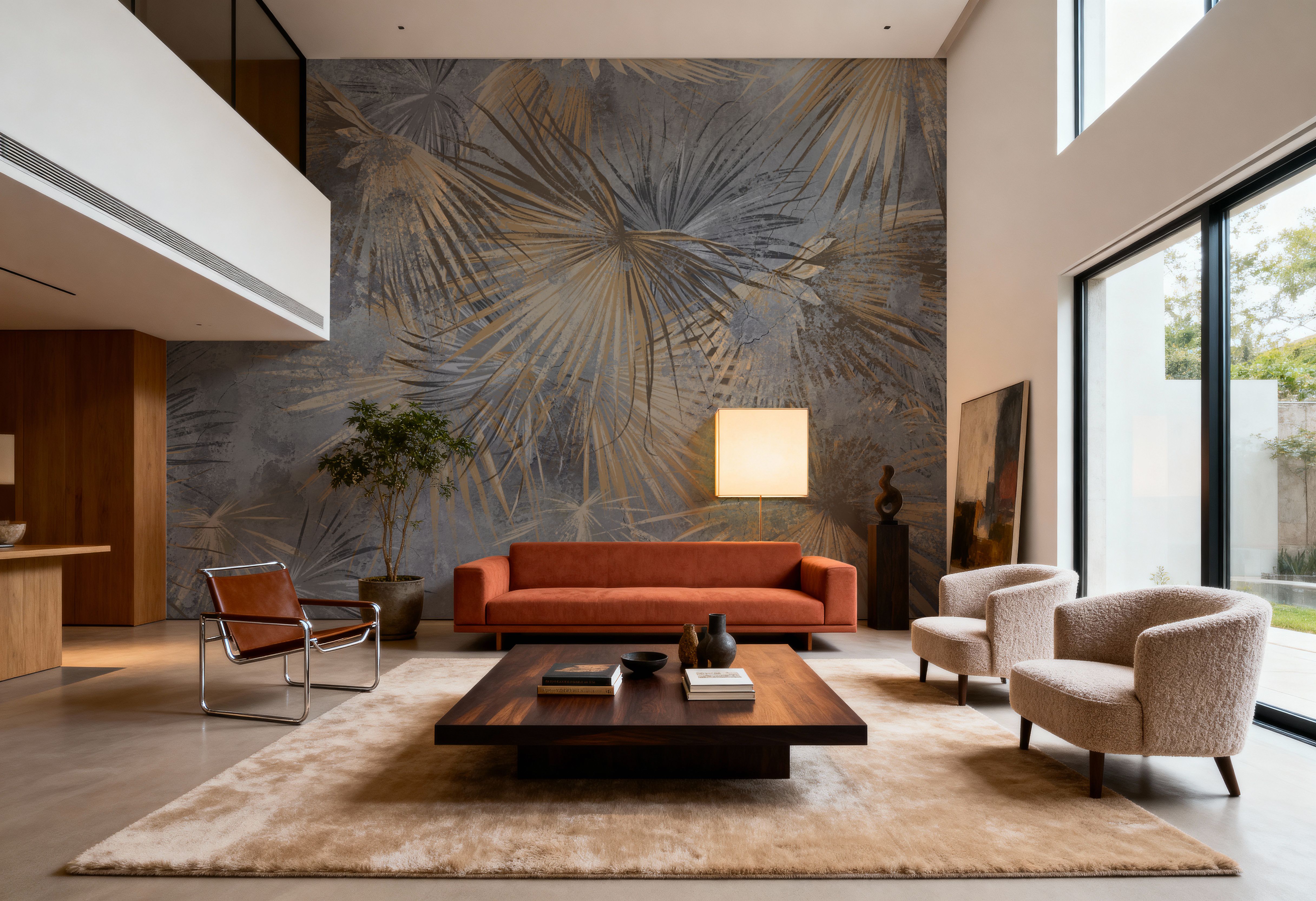 Retro Sunny Palms, Wallpaper