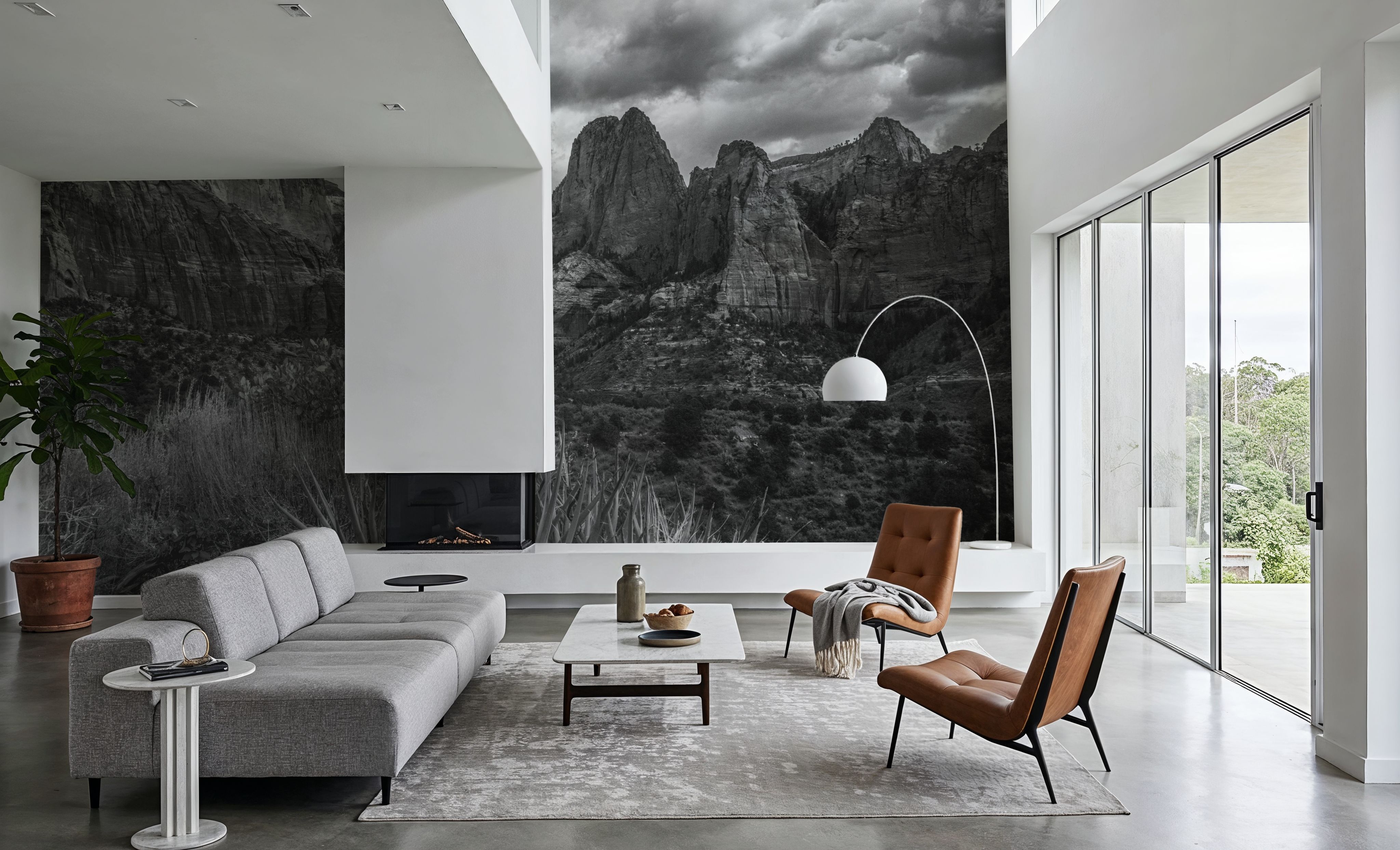 Zion National Park Storms BW