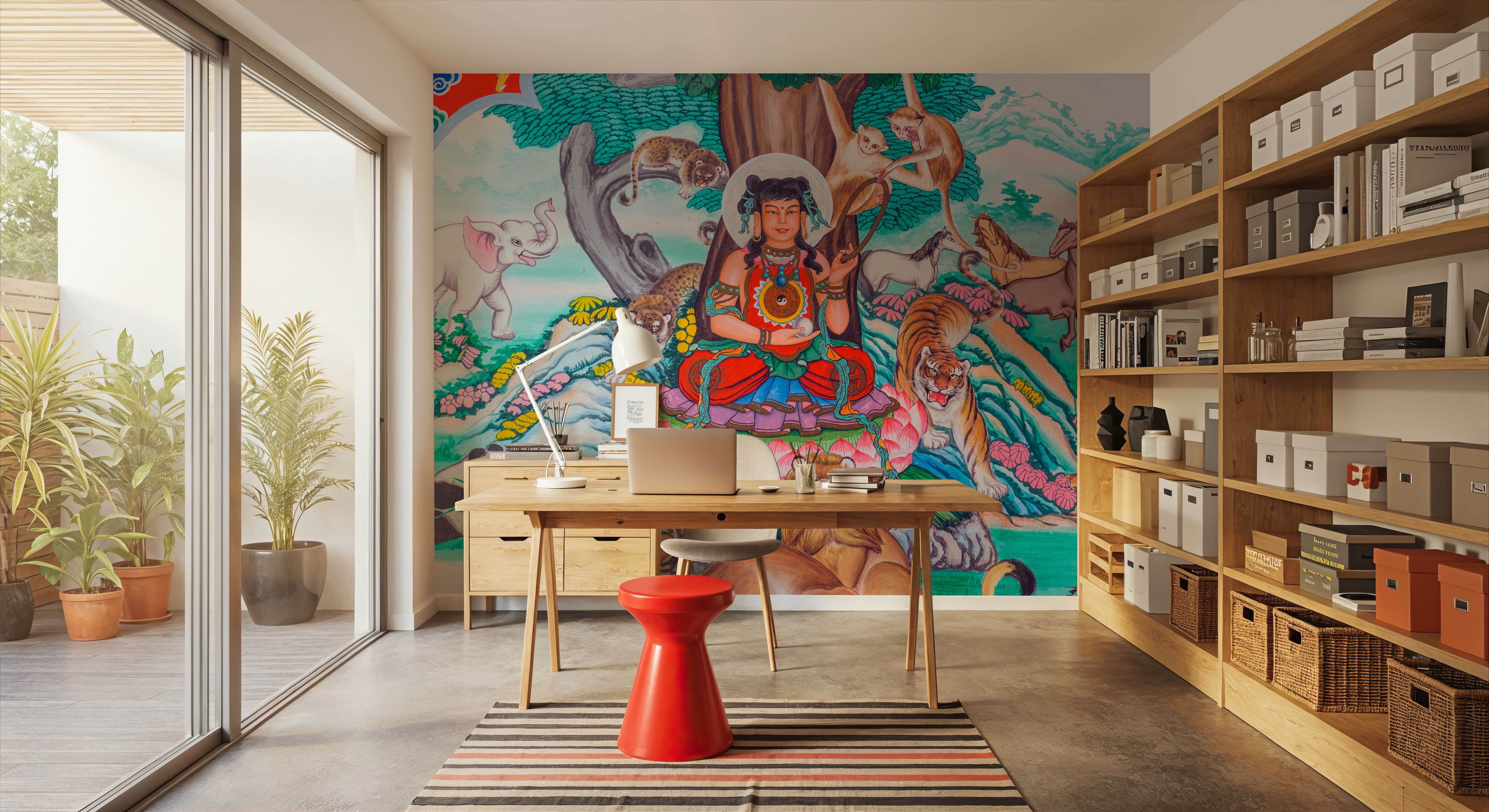 Hindu Garden, Wallpaper