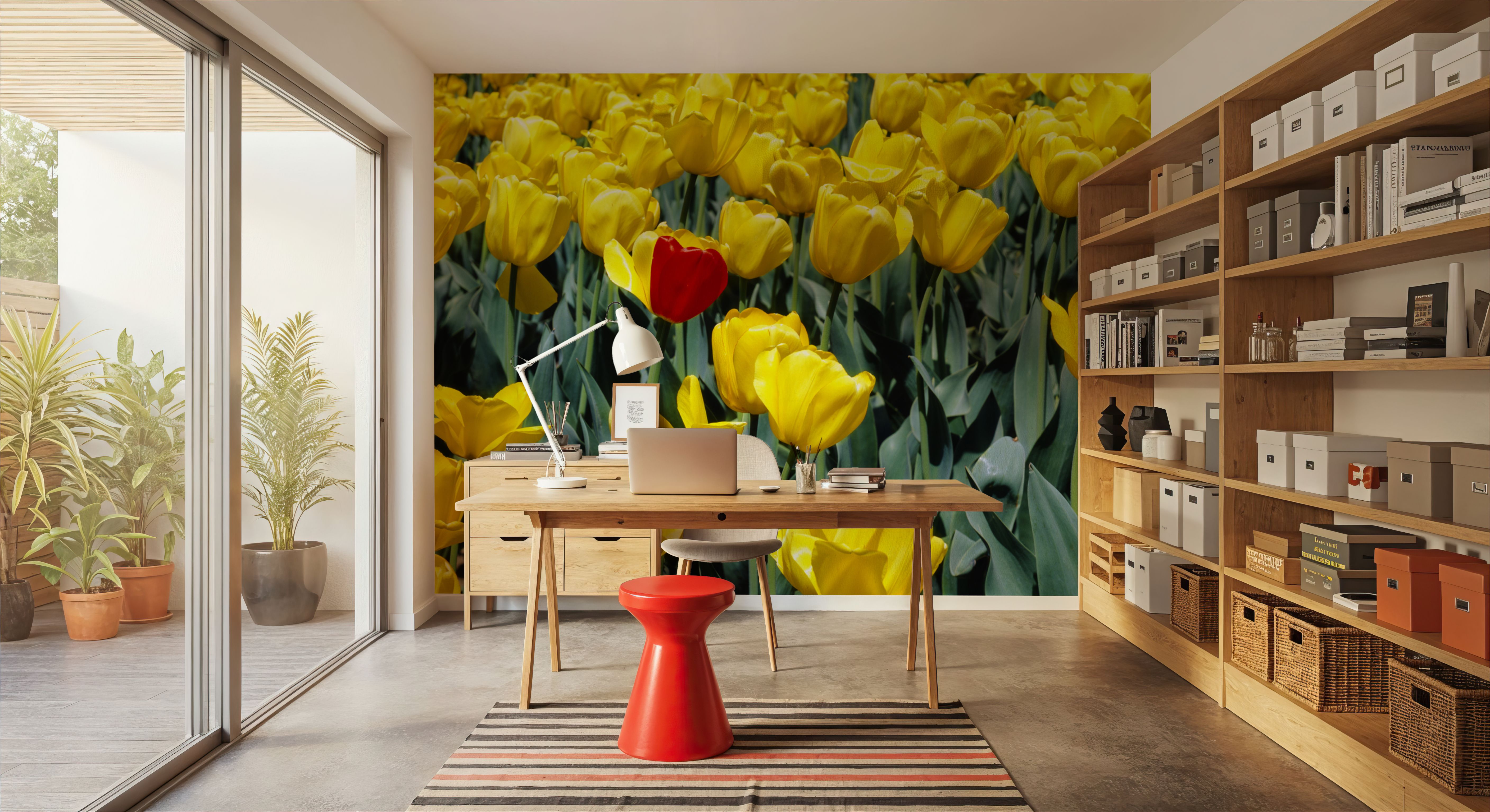 Lone Red Among Yellow