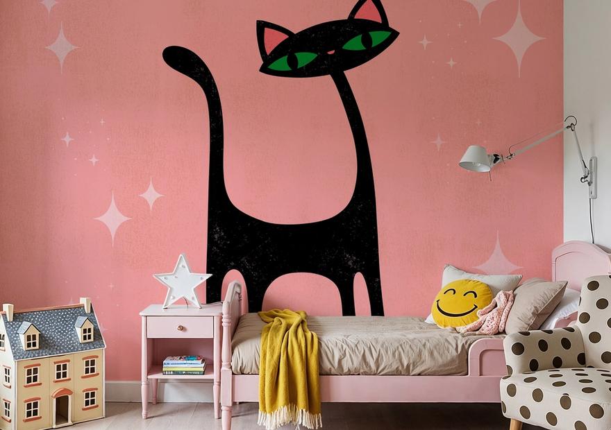 Retro Cat, Pink