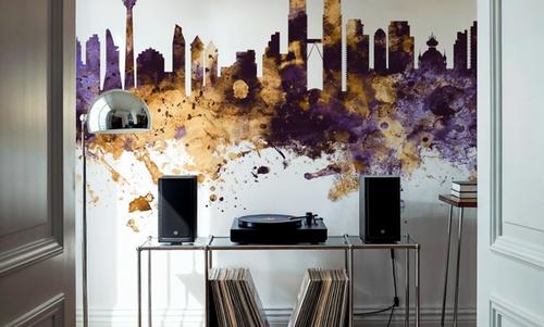 Kuala Lumpur Skyline Purple & Gold