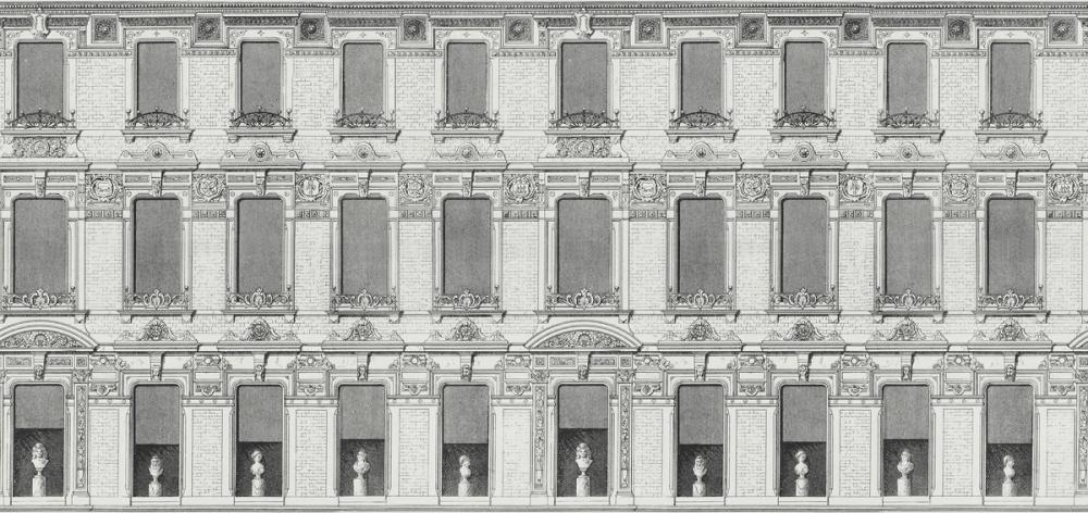 vintage facade with windows