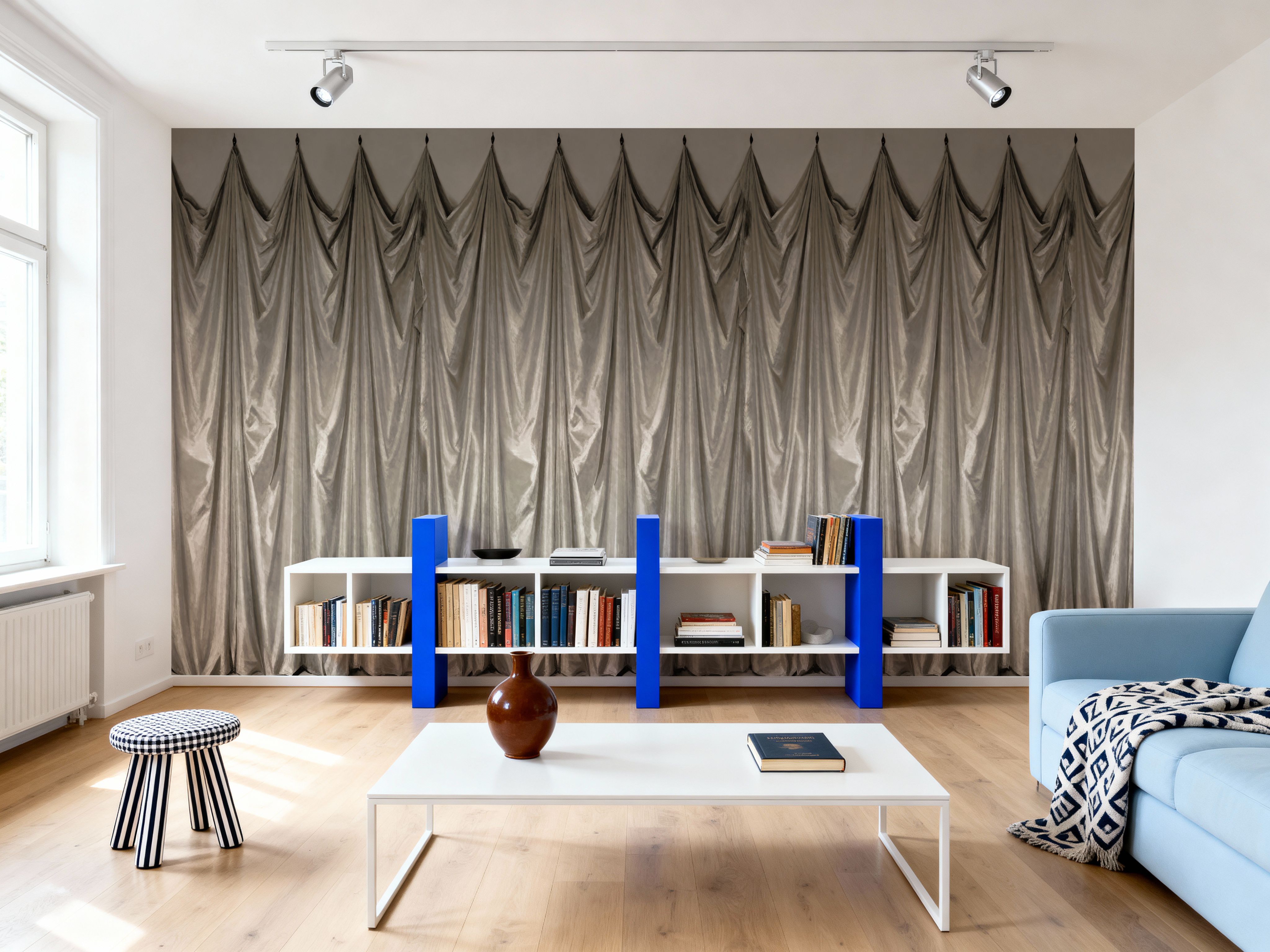 Medici Drapes, Beige, Carte da parati