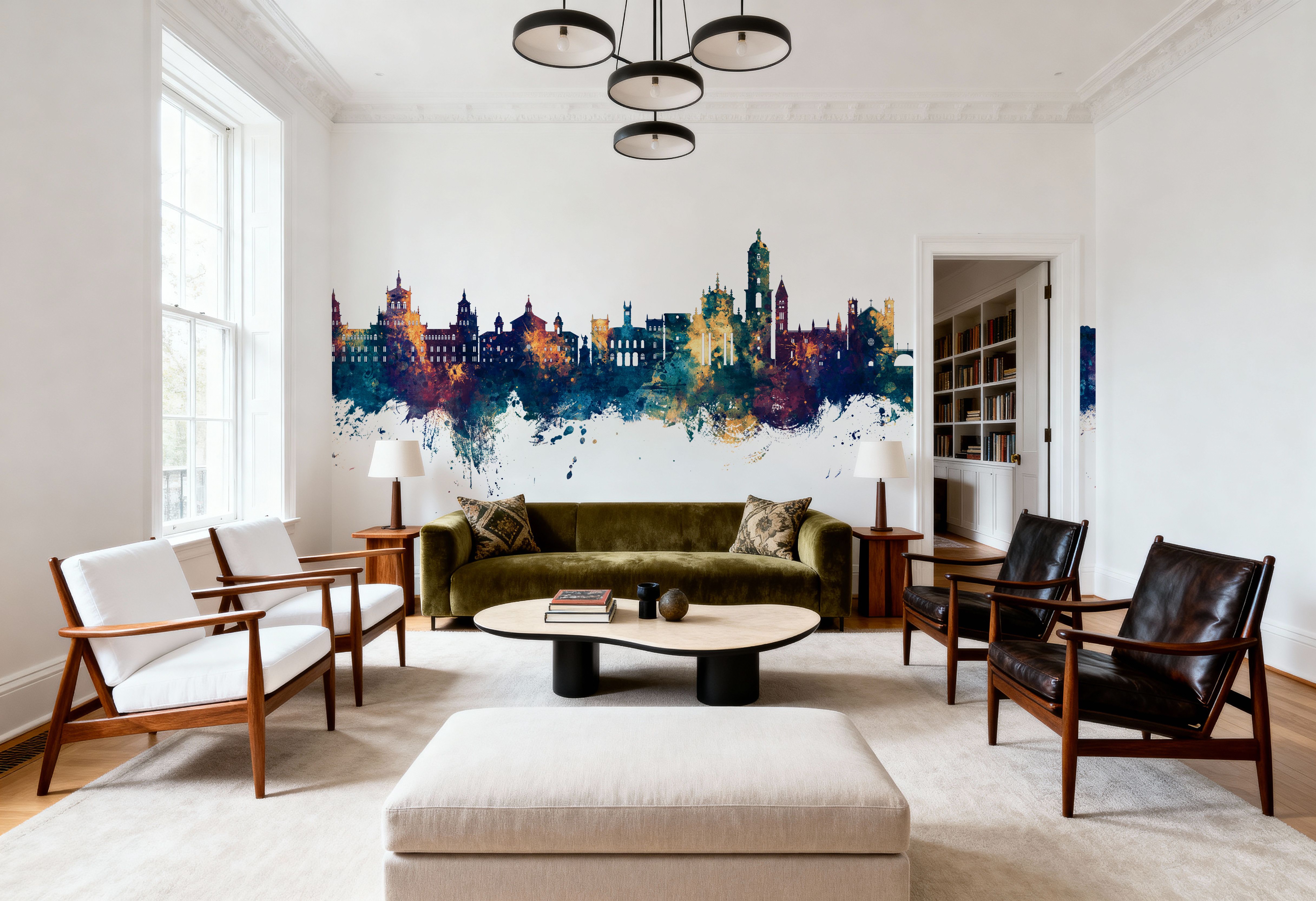 Valladolid Spain Skyline Blue & Bronze