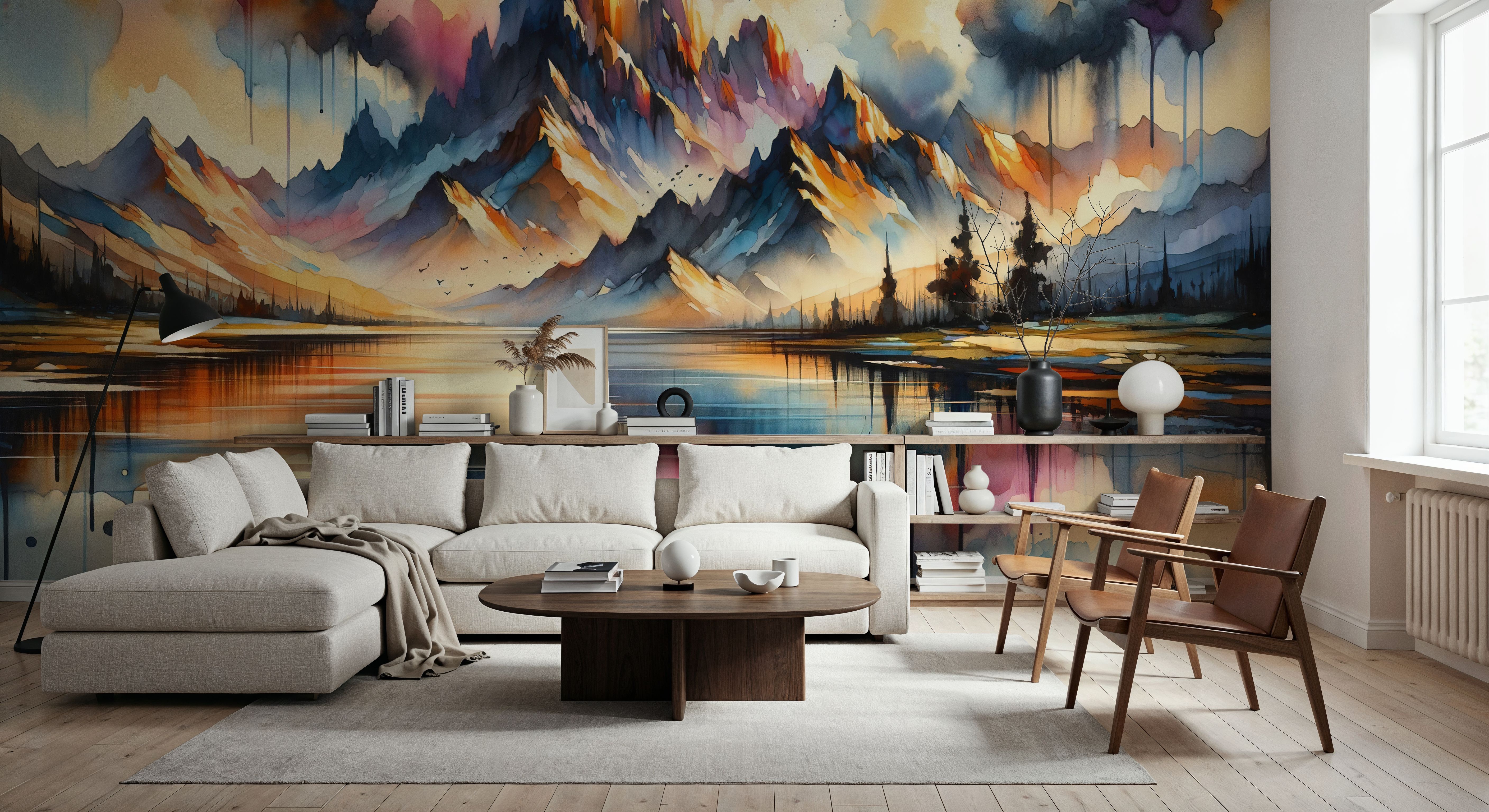 Majestic Mountain Reflected in Lake