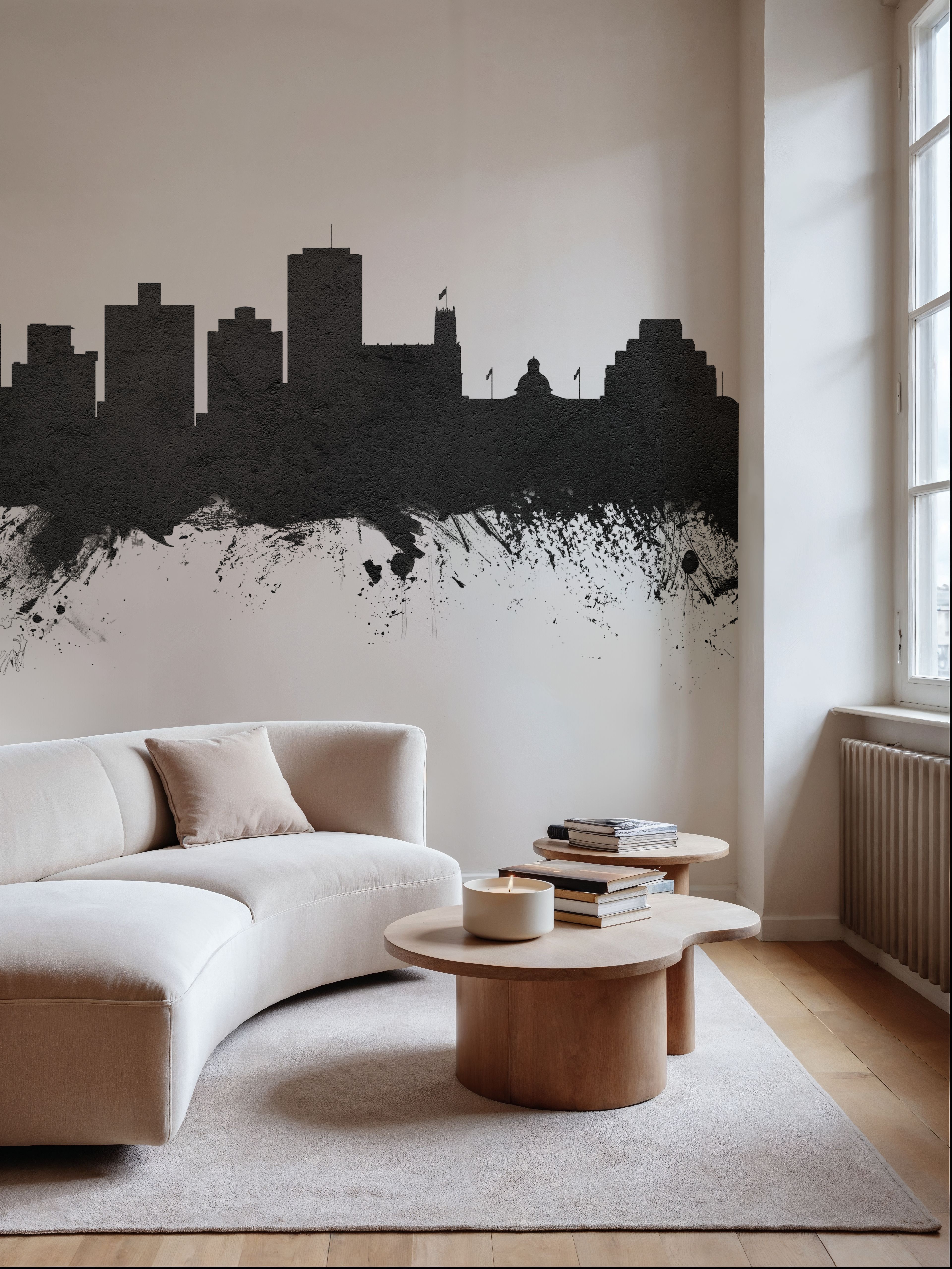 Jackson Mississippi Skyline Black & White