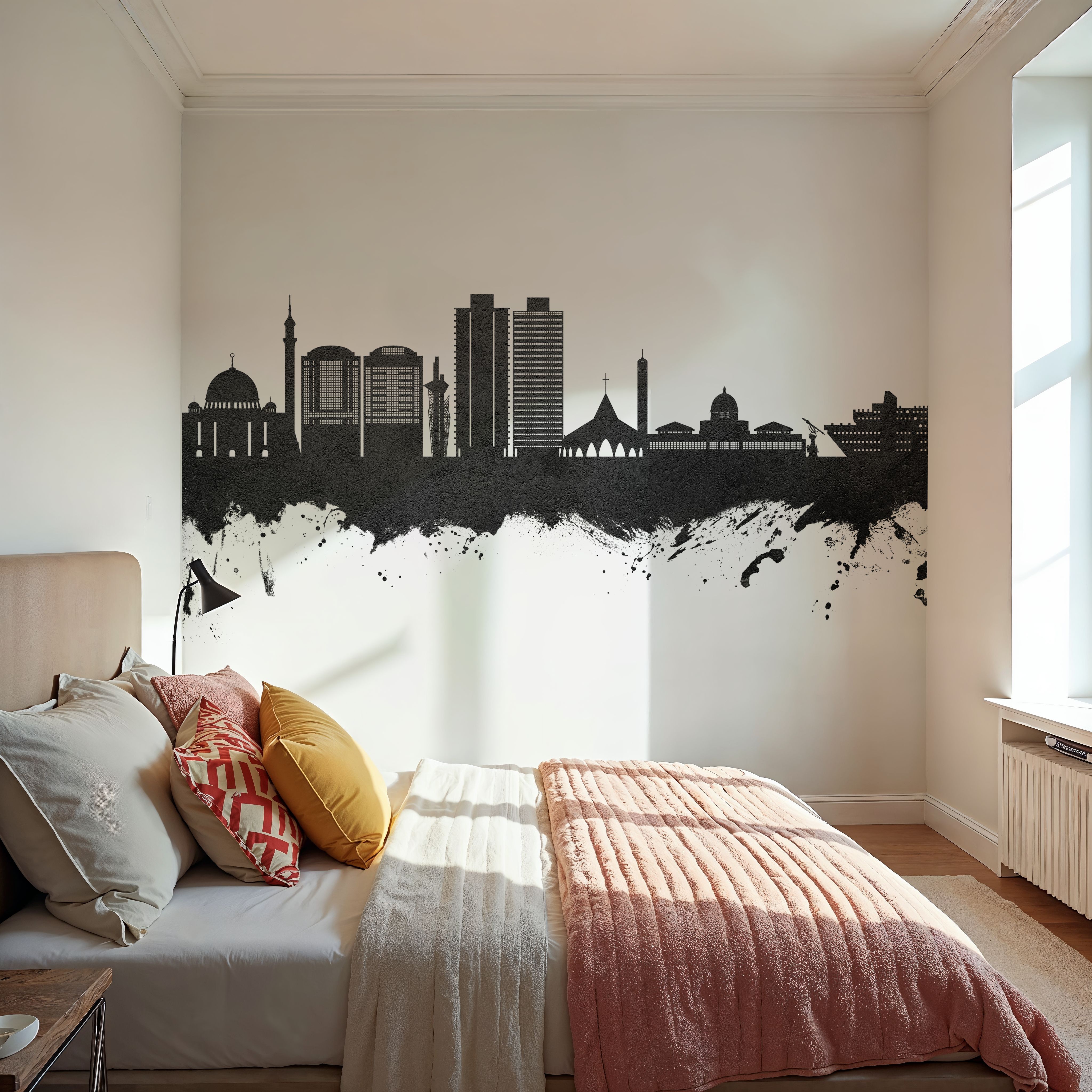 Abuja Nigeria Skyline Black & White