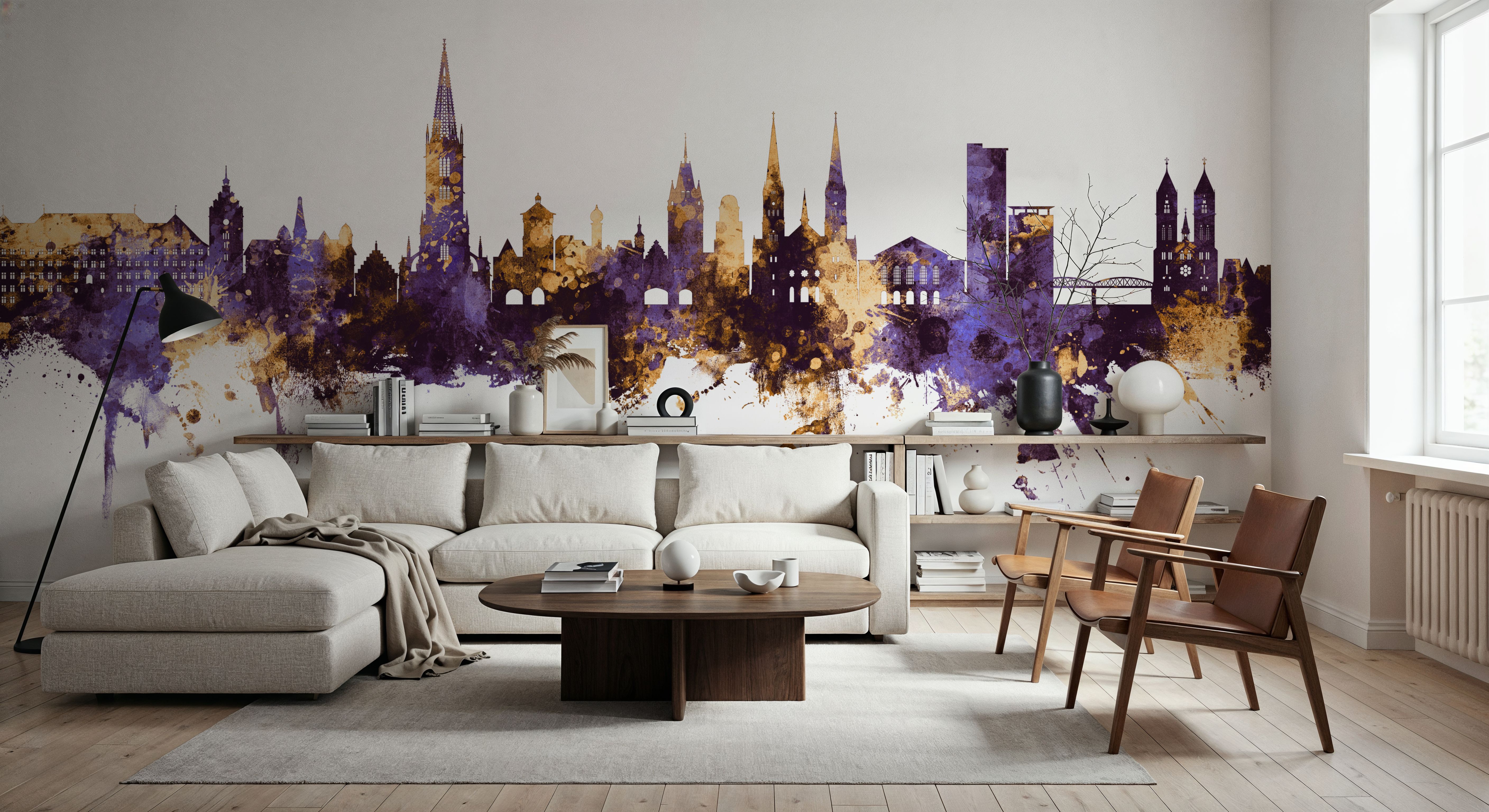 Freiburg Germnay Skyline Purple & Gold