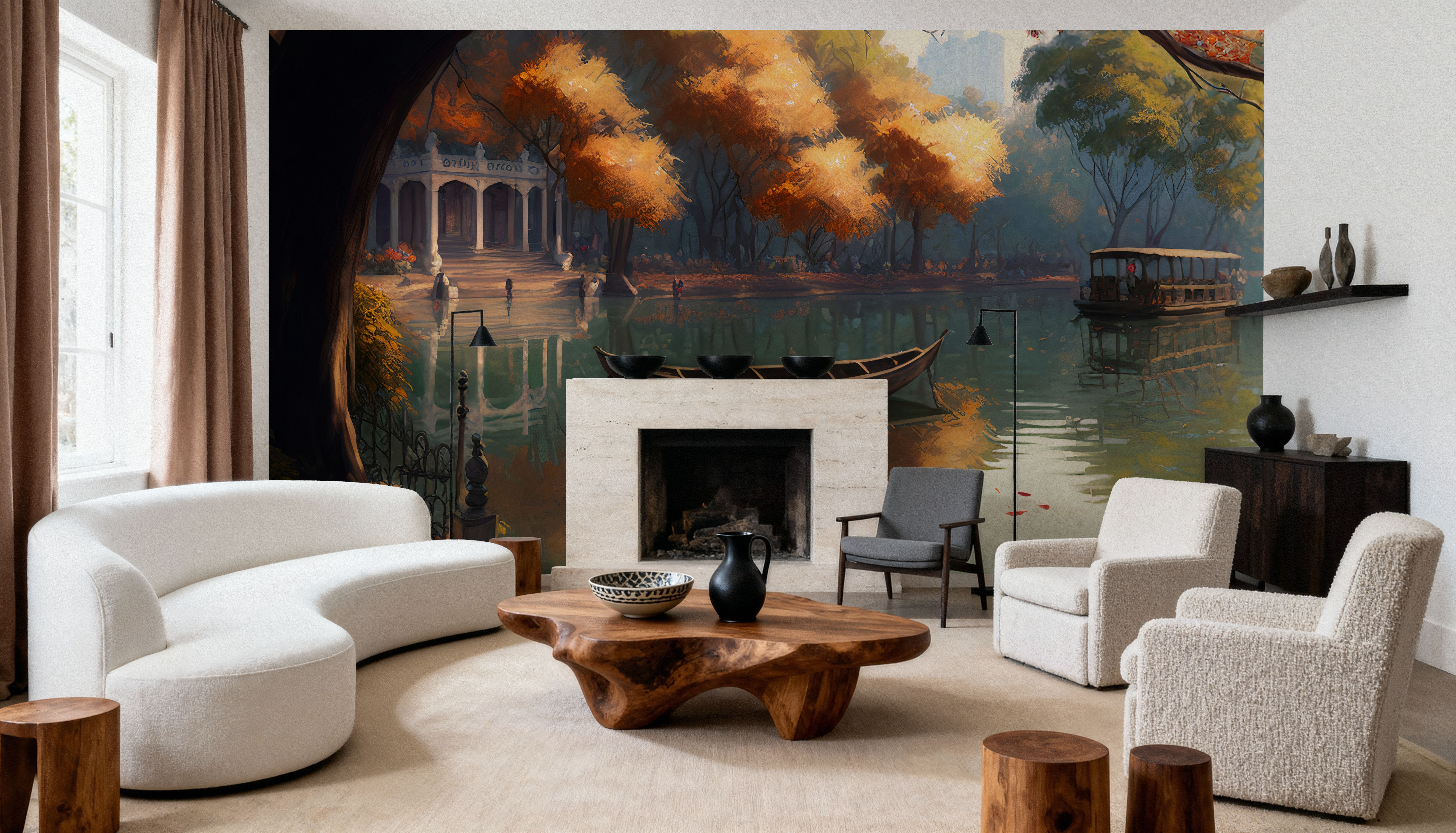 Silent Lake, Papel pintado