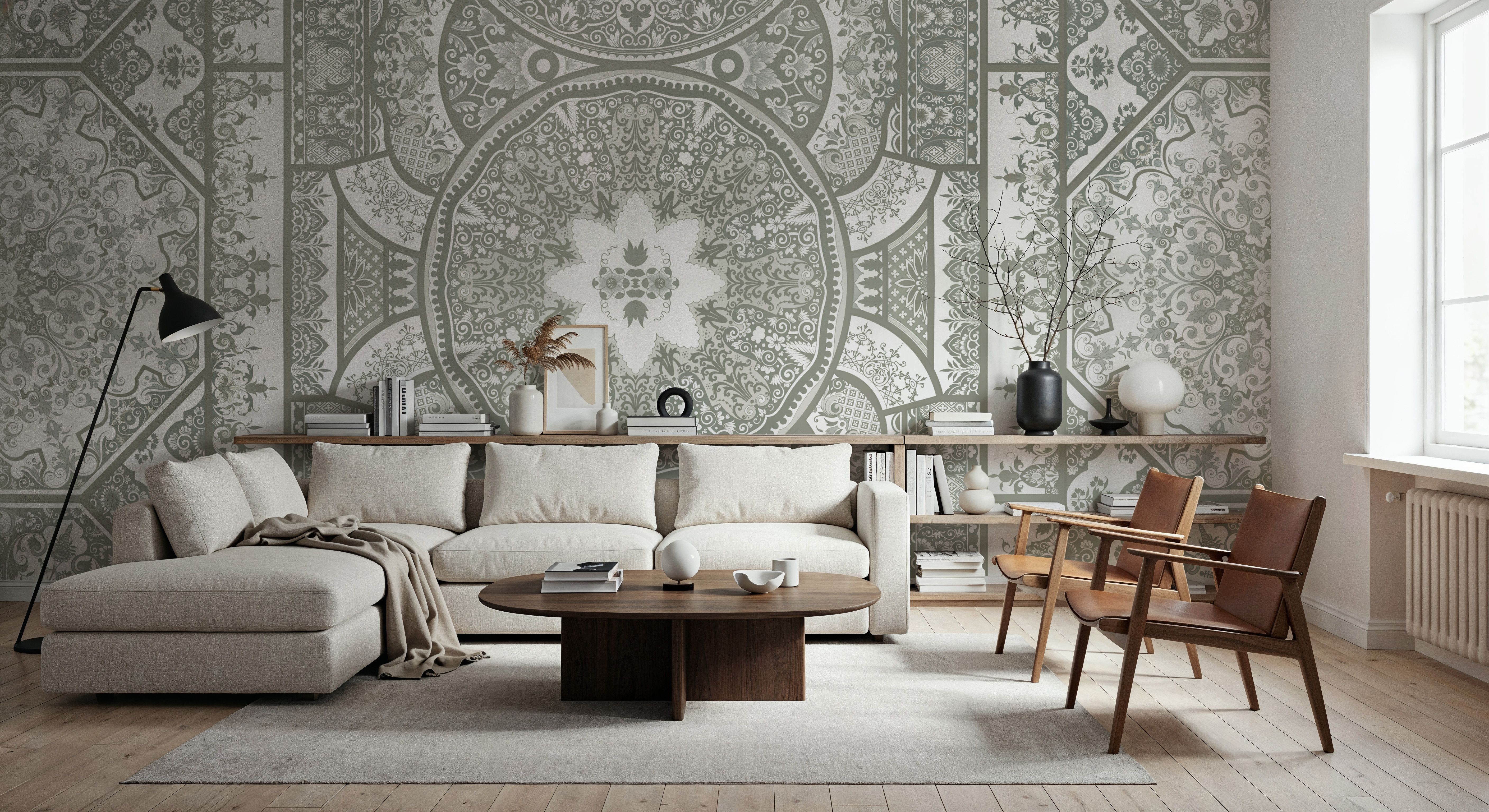 Eastern Tales, Sage, Wallpaper