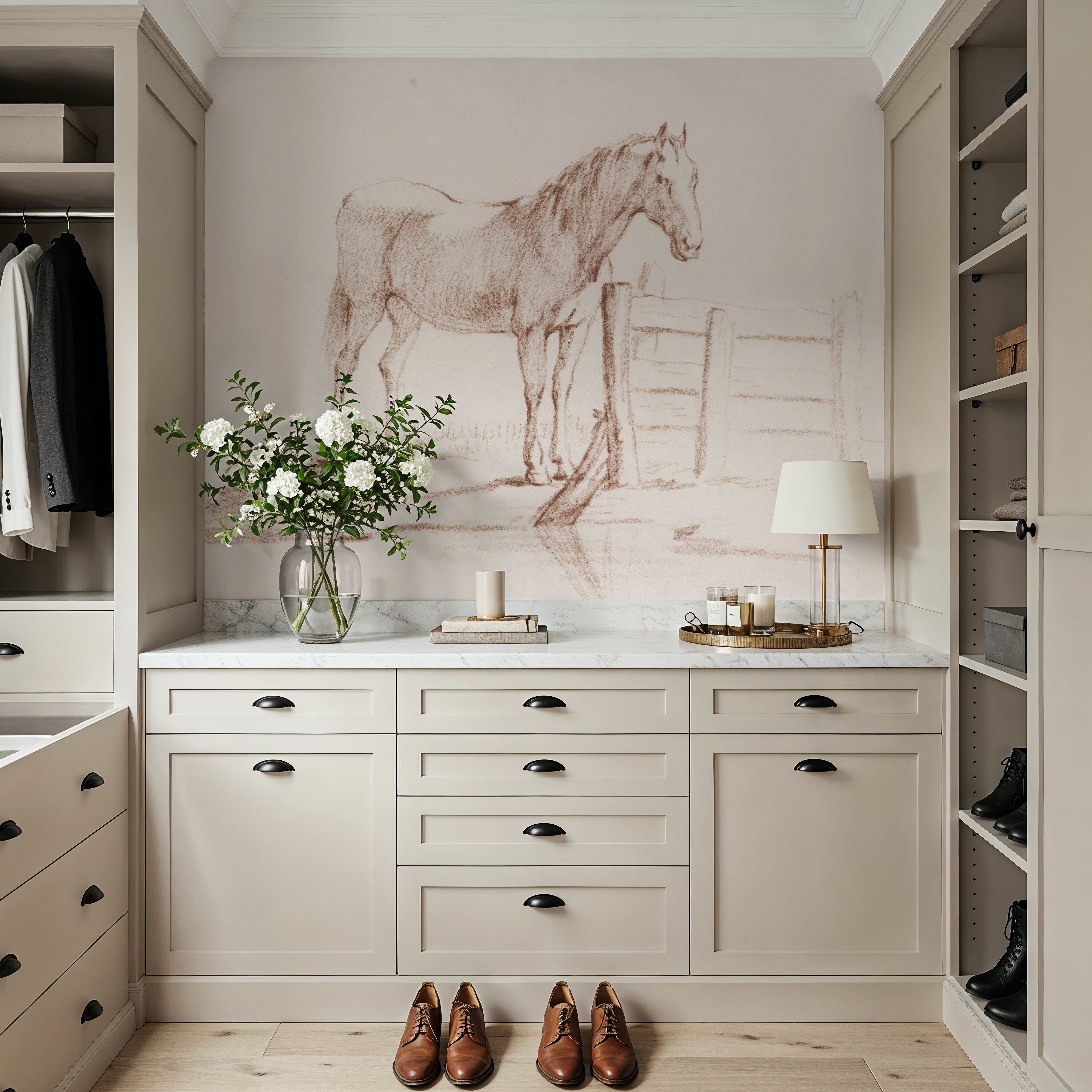 Standing Horse at a Fence