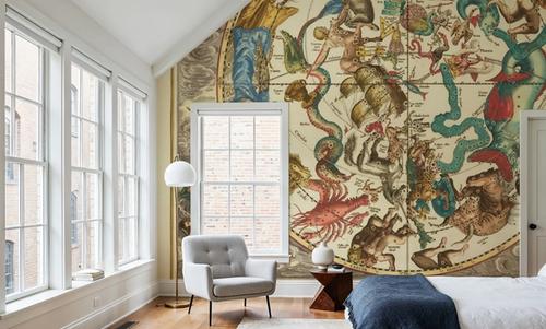 Antique Celestial Chart, Haemisphaerium Stellatum Australe Antiquum
