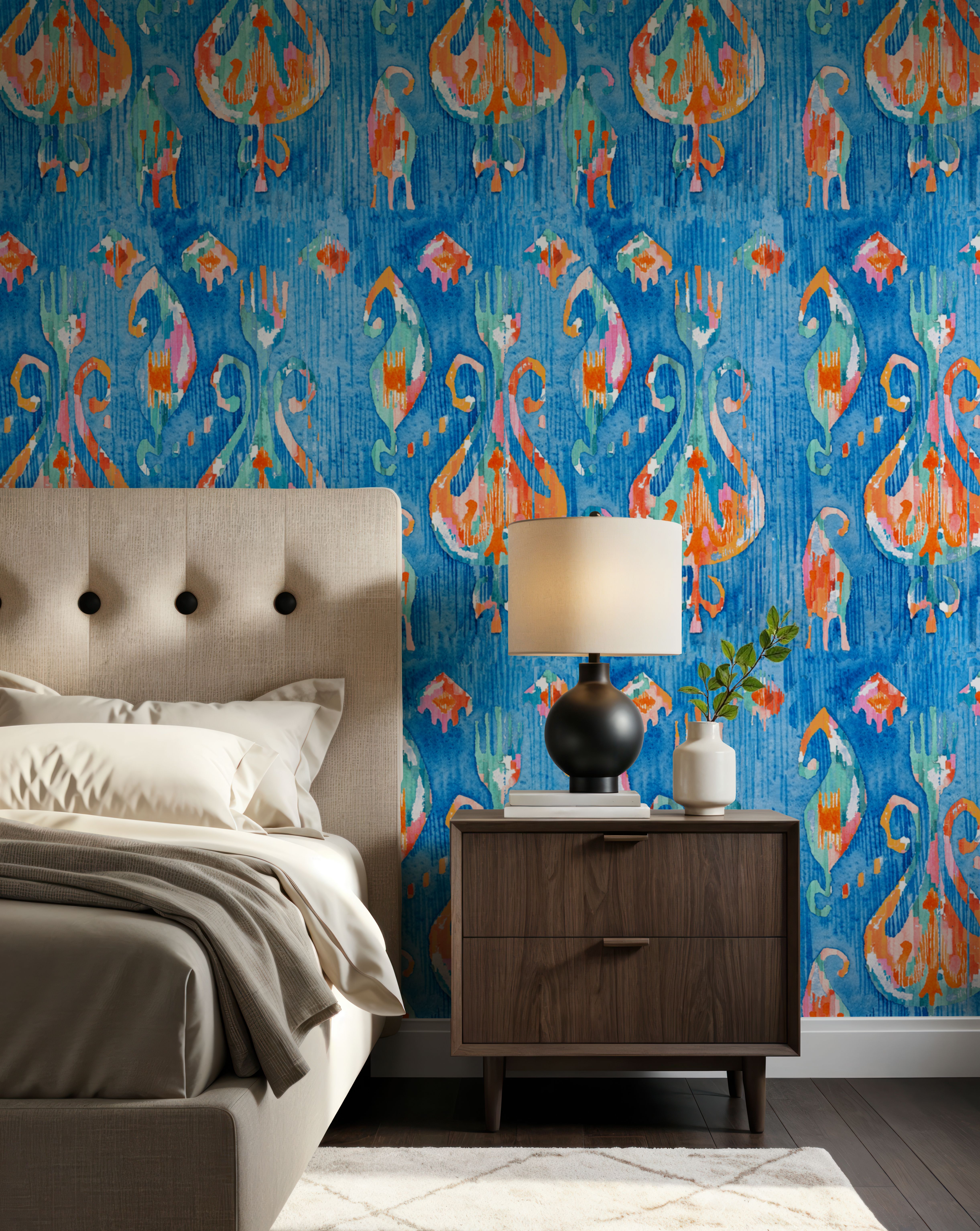 Electric Blue Ikat