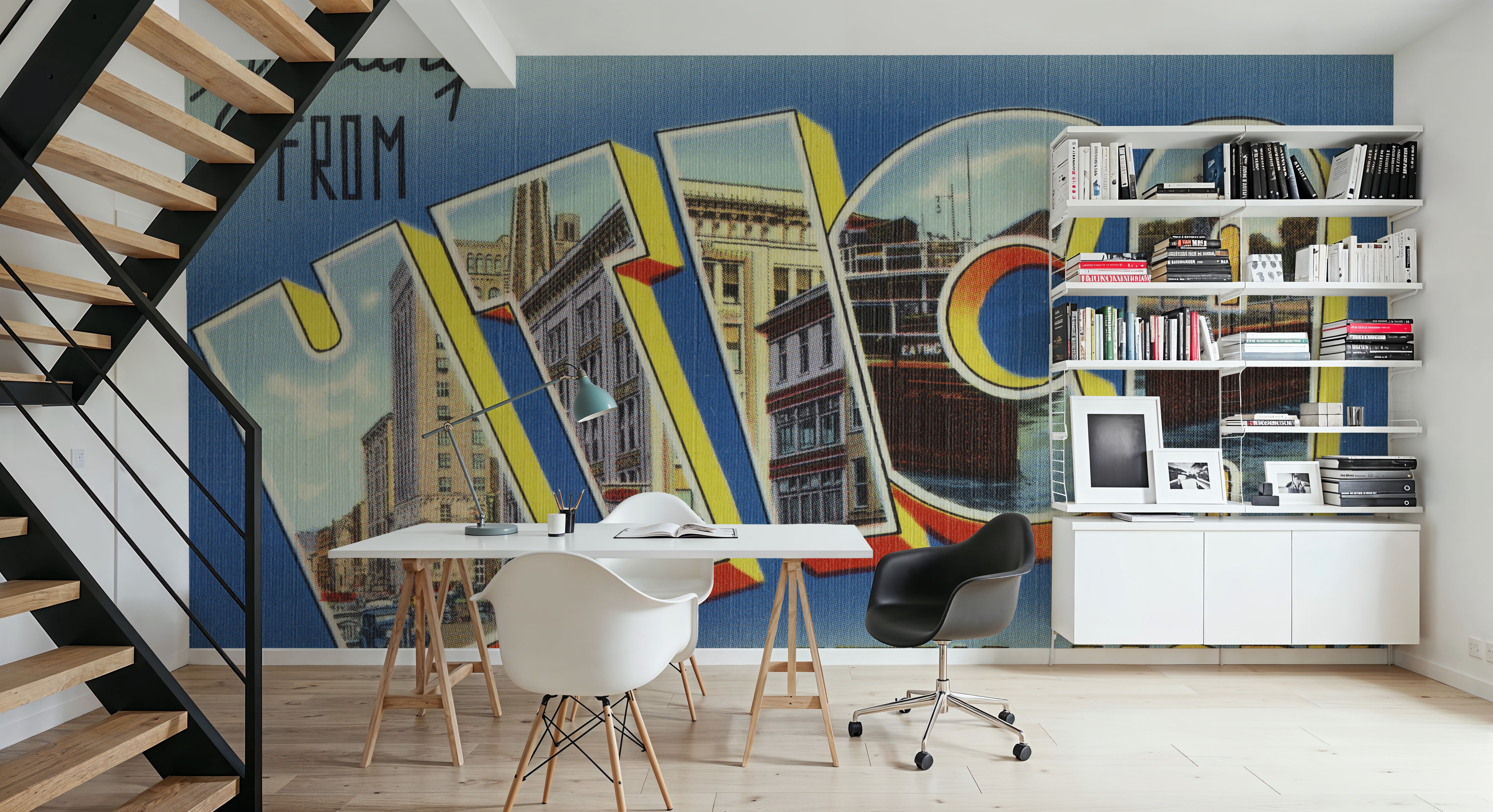 Greetings from Utica - Screenprint Postcard, Wallpaper